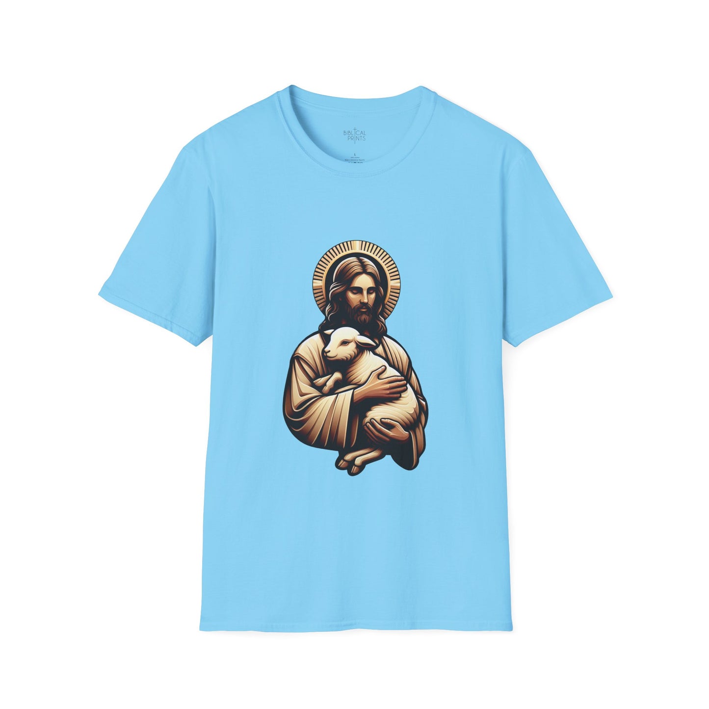 Jesus Christ and the Lamb T-Shirt | Unisex Softstyle - Biblical Prints