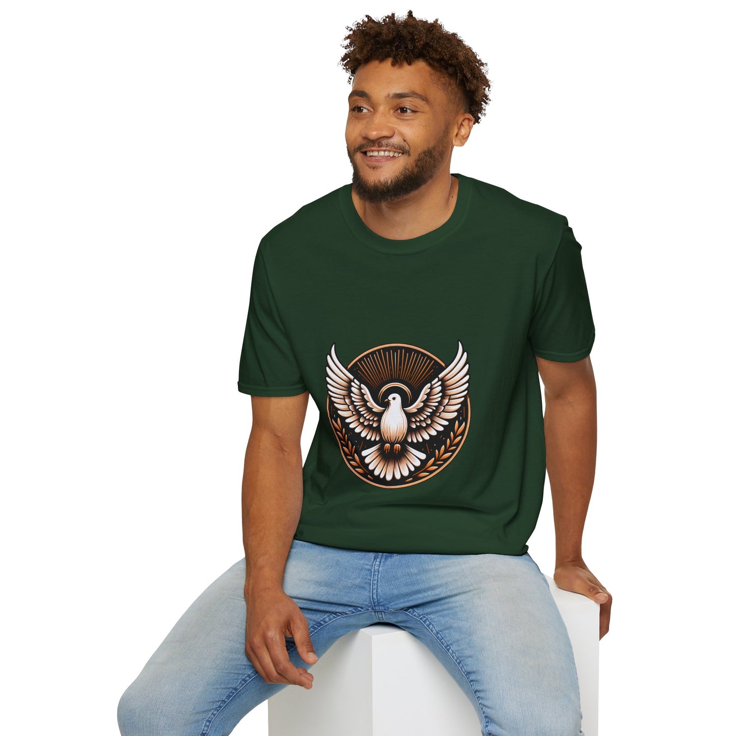 Holy Spirit Dove T-Shirt | Unisex Softstyle - Biblical Prints