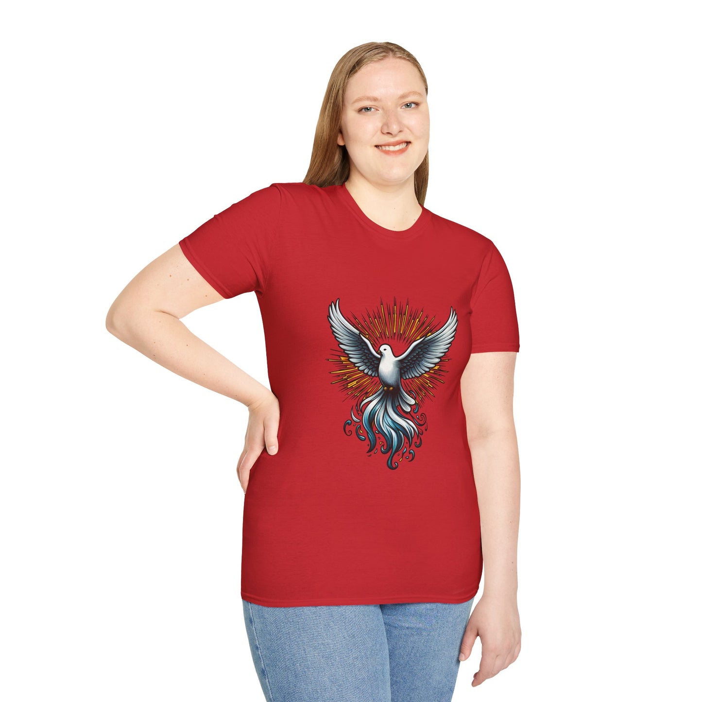 Holy Spirit Dove T-Shirt | Unisex Softstyle - Biblical Prints