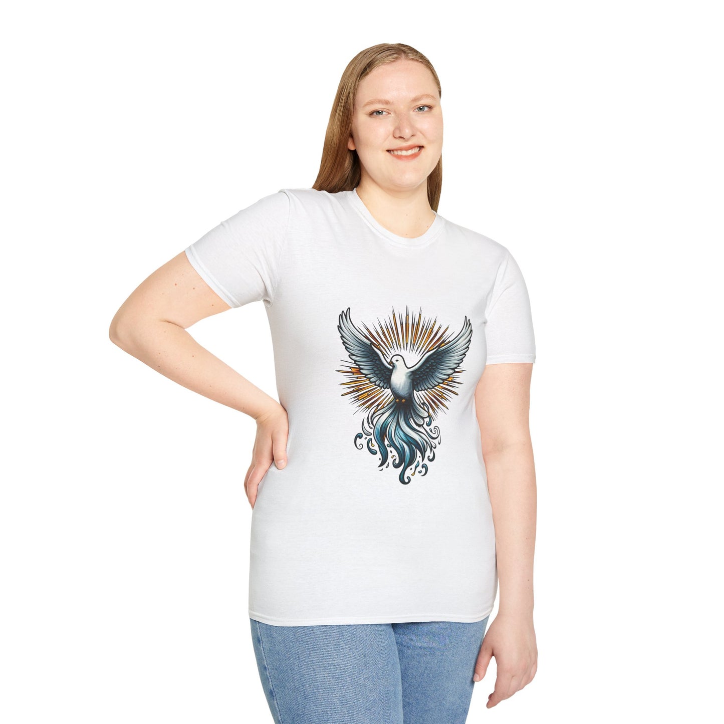Holy Spirit Dove T-Shirt | Unisex Softstyle - Biblical Prints