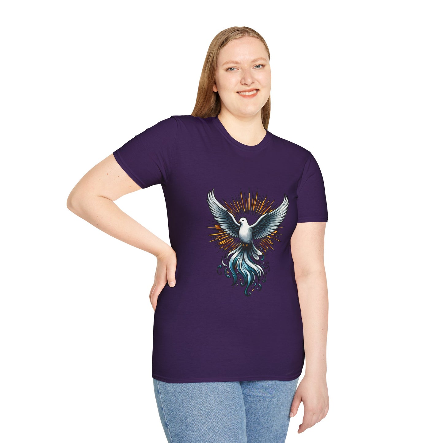 Holy Spirit Dove T-Shirt | Unisex Softstyle - Biblical Prints