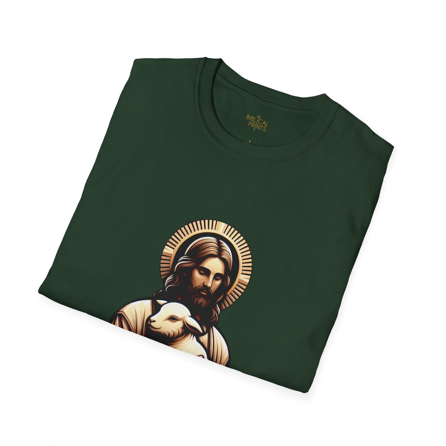 Jesus Christ and the Lamb T-Shirt | Unisex Softstyle - Biblical Prints