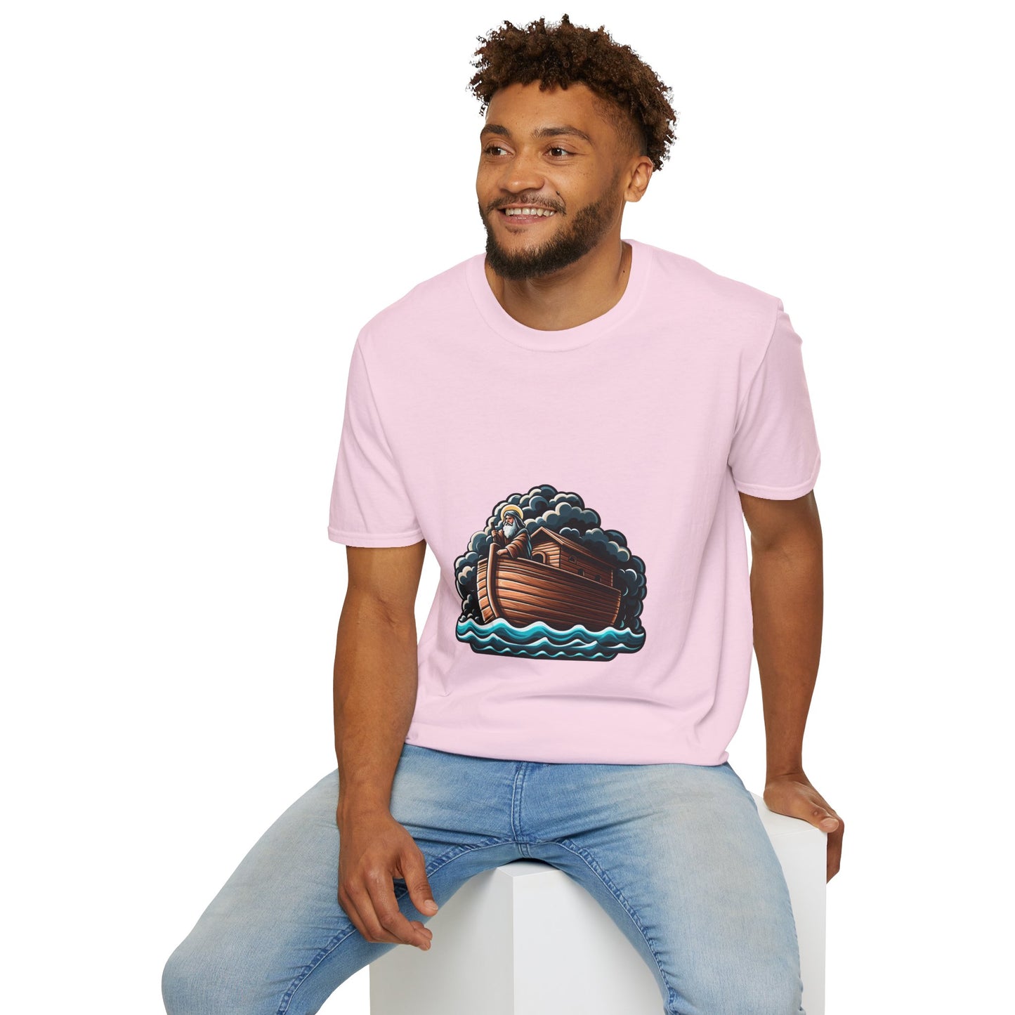 Noah and the Ark T-Shirt | Unisex Softstyle - Biblical Prints