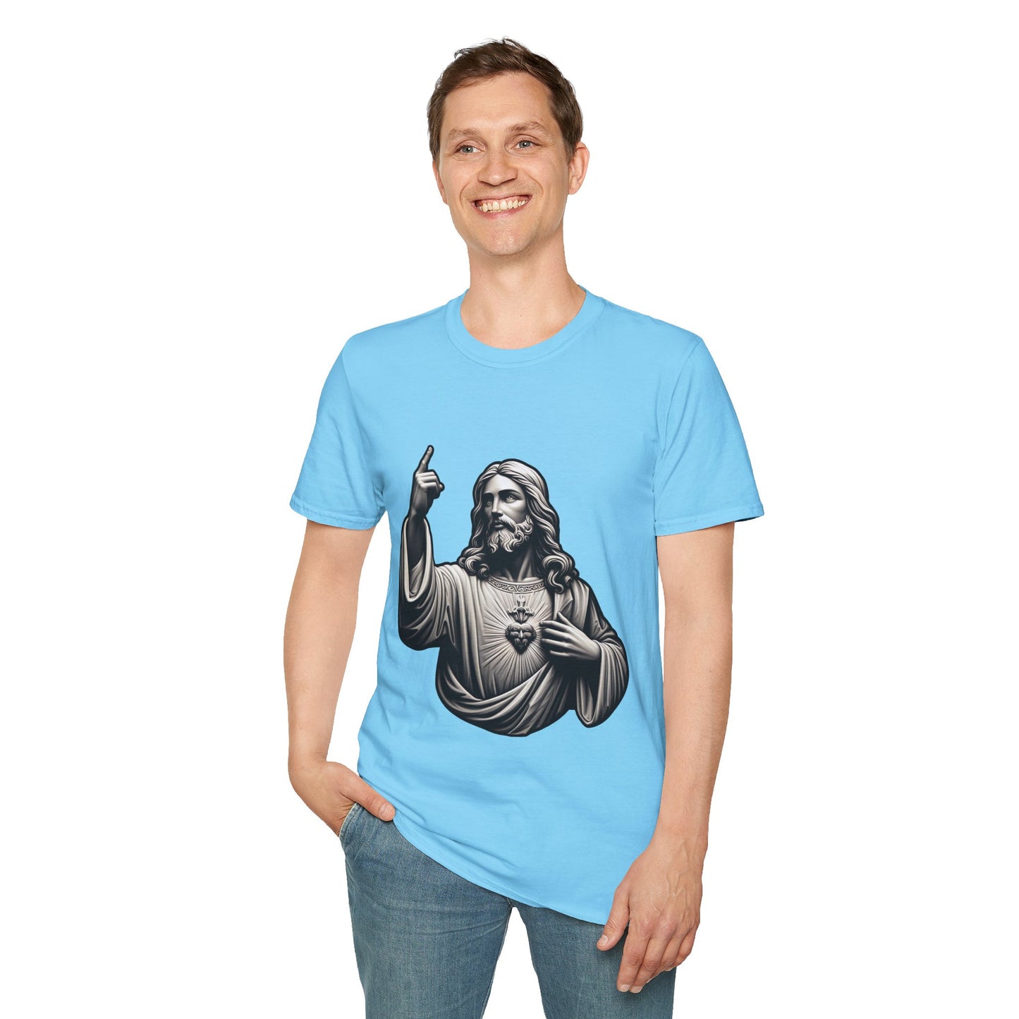 Jesus Christ Figure T-Shirt | Unisex Softstyle - Biblical Prints