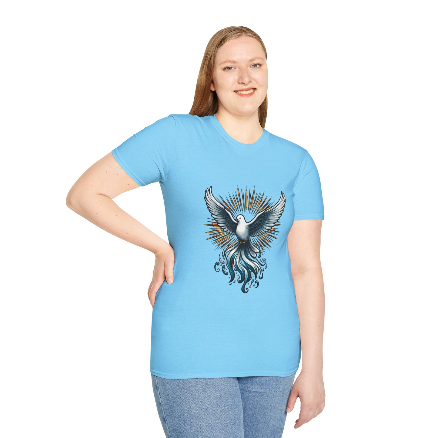 Holy Spirit Dove T-Shirt | Unisex Softstyle - Biblical Prints