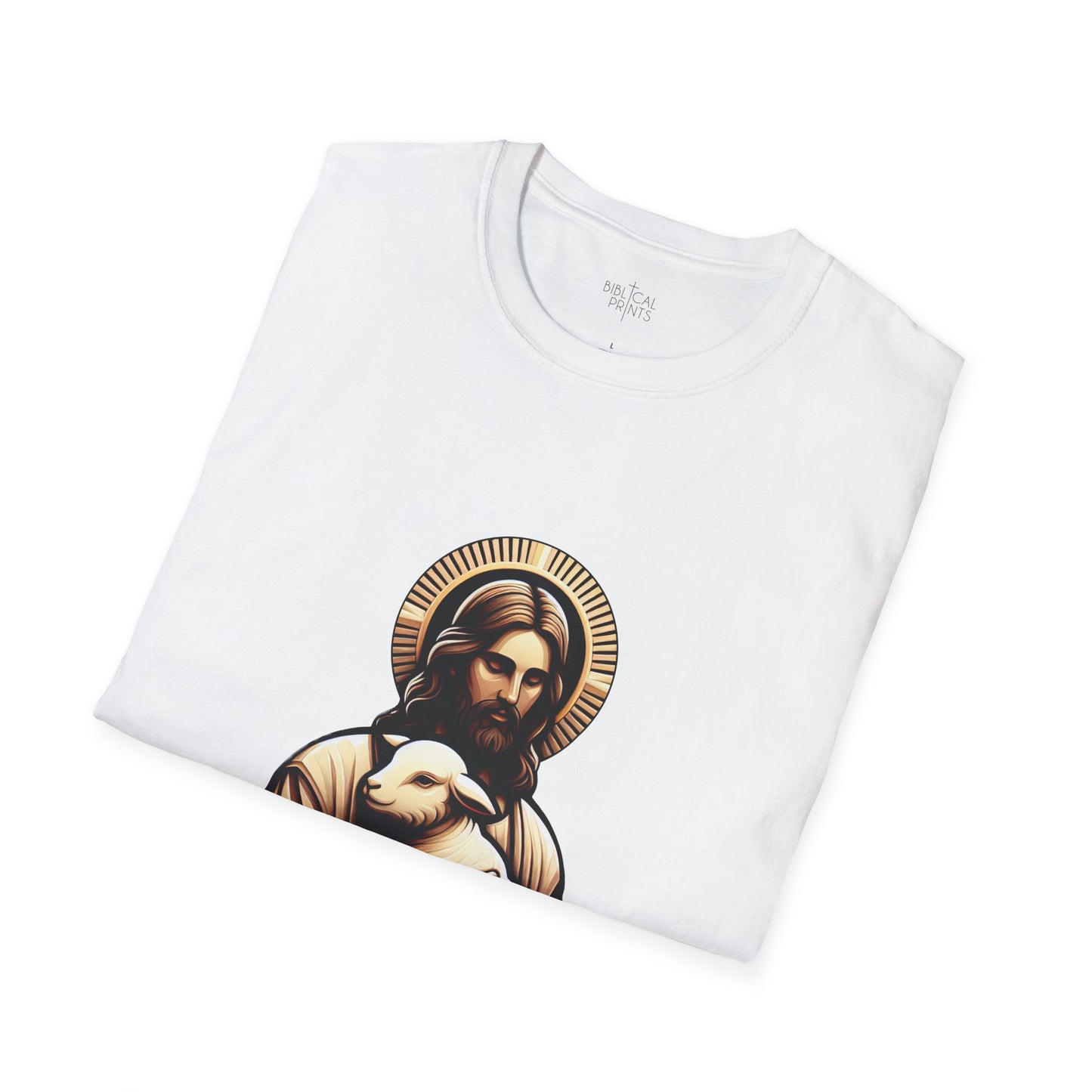 Jesus Christ and the Lamb T-Shirt | Unisex Softstyle - Biblical Prints