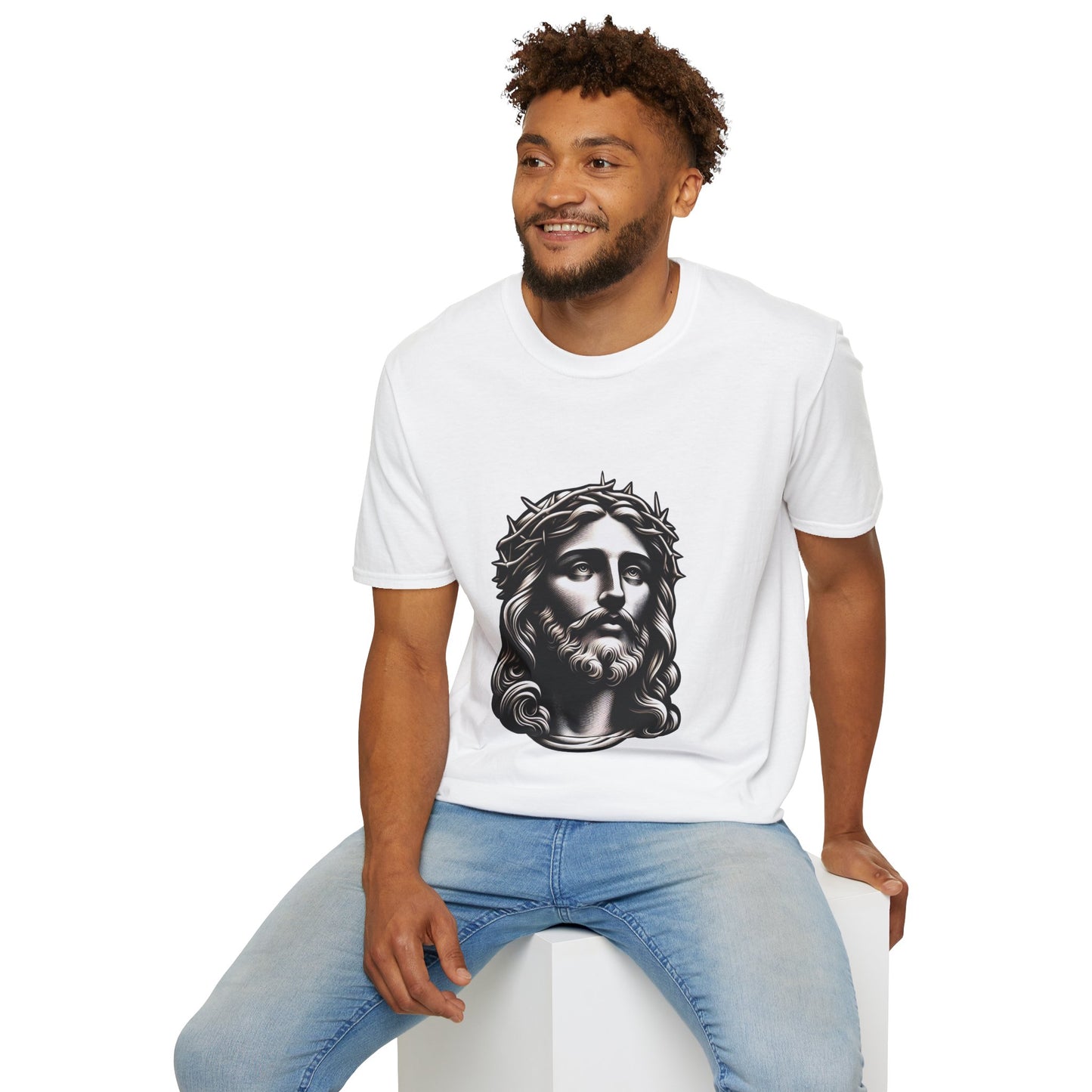 Jesus Christ Figure T-Shirt | Unisex Softstyle - Biblical Prints