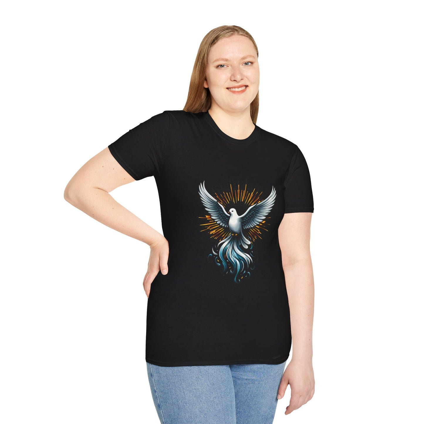 Holy Spirit Dove T-Shirt | Unisex Softstyle - Biblical Prints