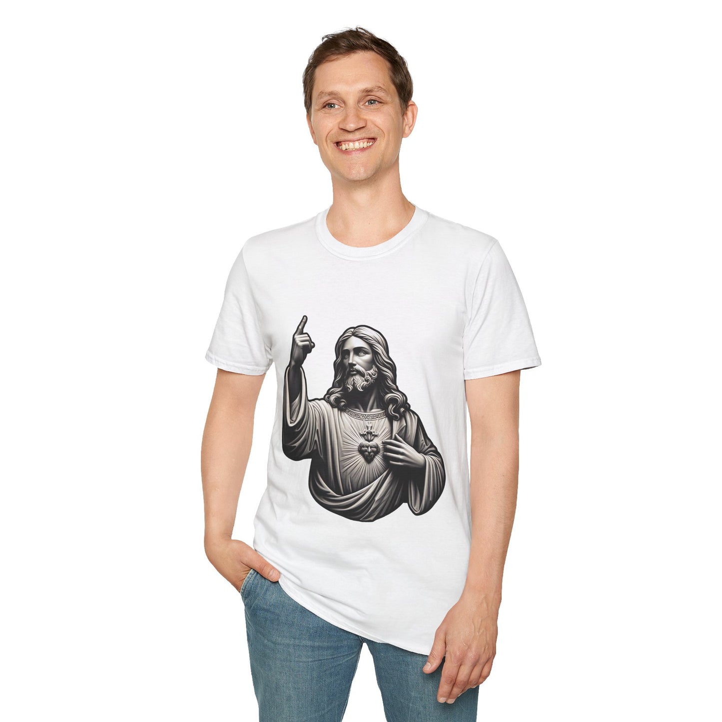 Jesus Christ Figure T-Shirt | Unisex Softstyle - Biblical Prints