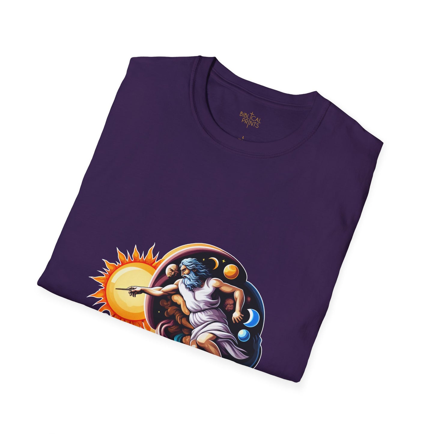 God creates Day and Night T-Shirt | Unisex Softstyle - Biblical Prints