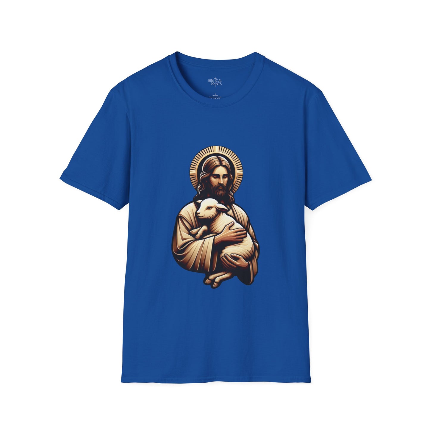 Jesus Christ and the Lamb T-Shirt | Unisex Softstyle - Biblical Prints