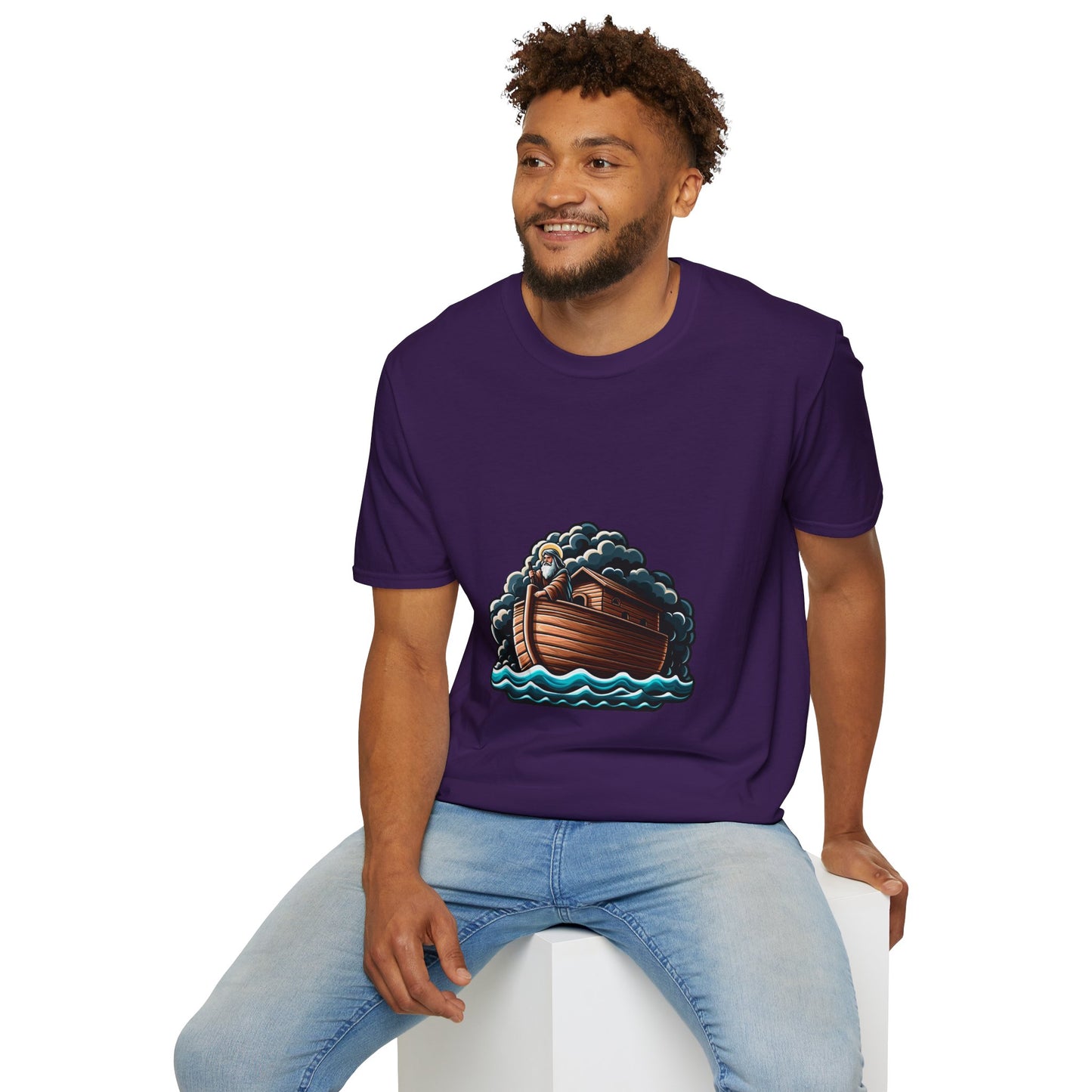 Noah and the Ark T-Shirt | Unisex Softstyle - Biblical Prints