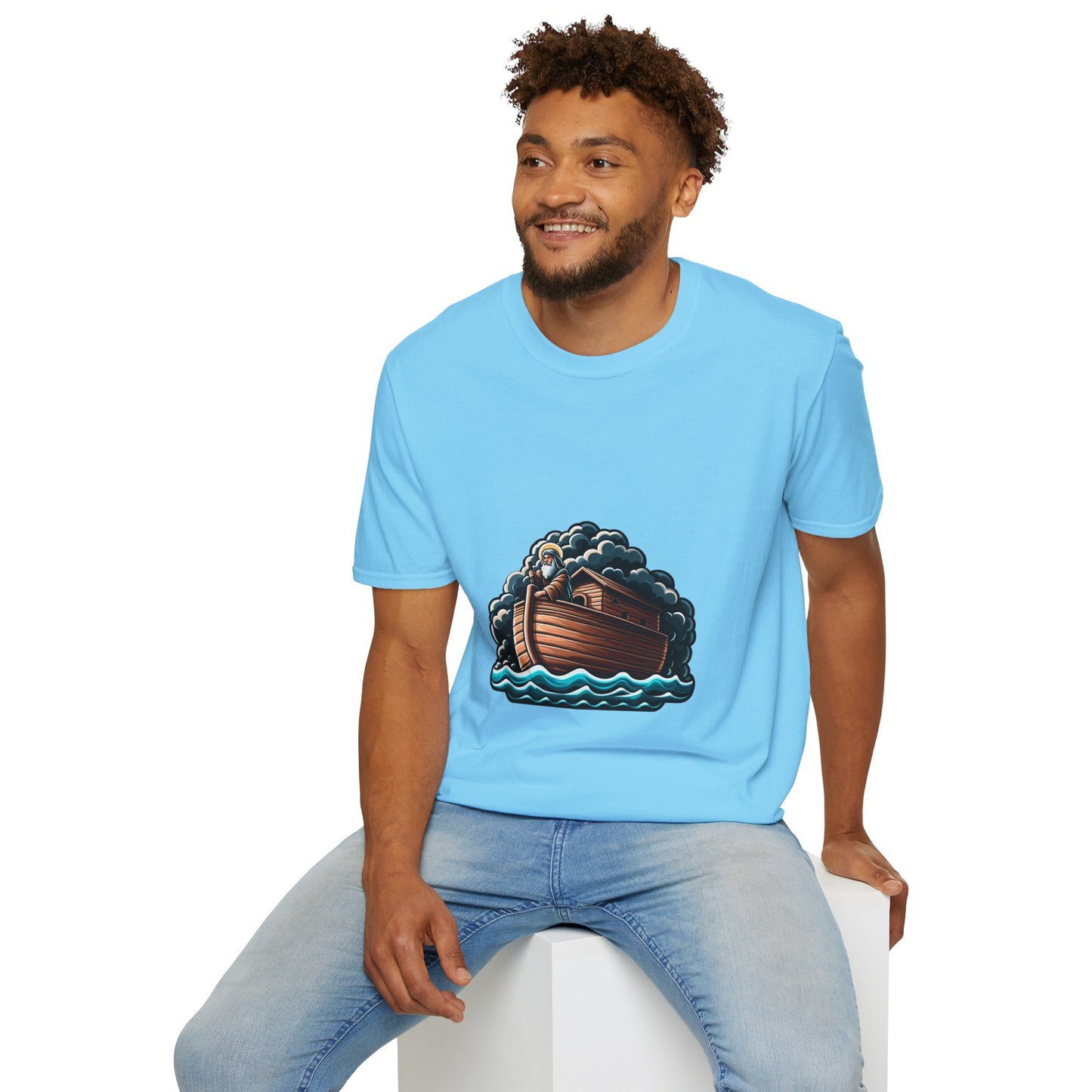 Noah and the Ark T-Shirt | Unisex Softstyle - Biblical Prints