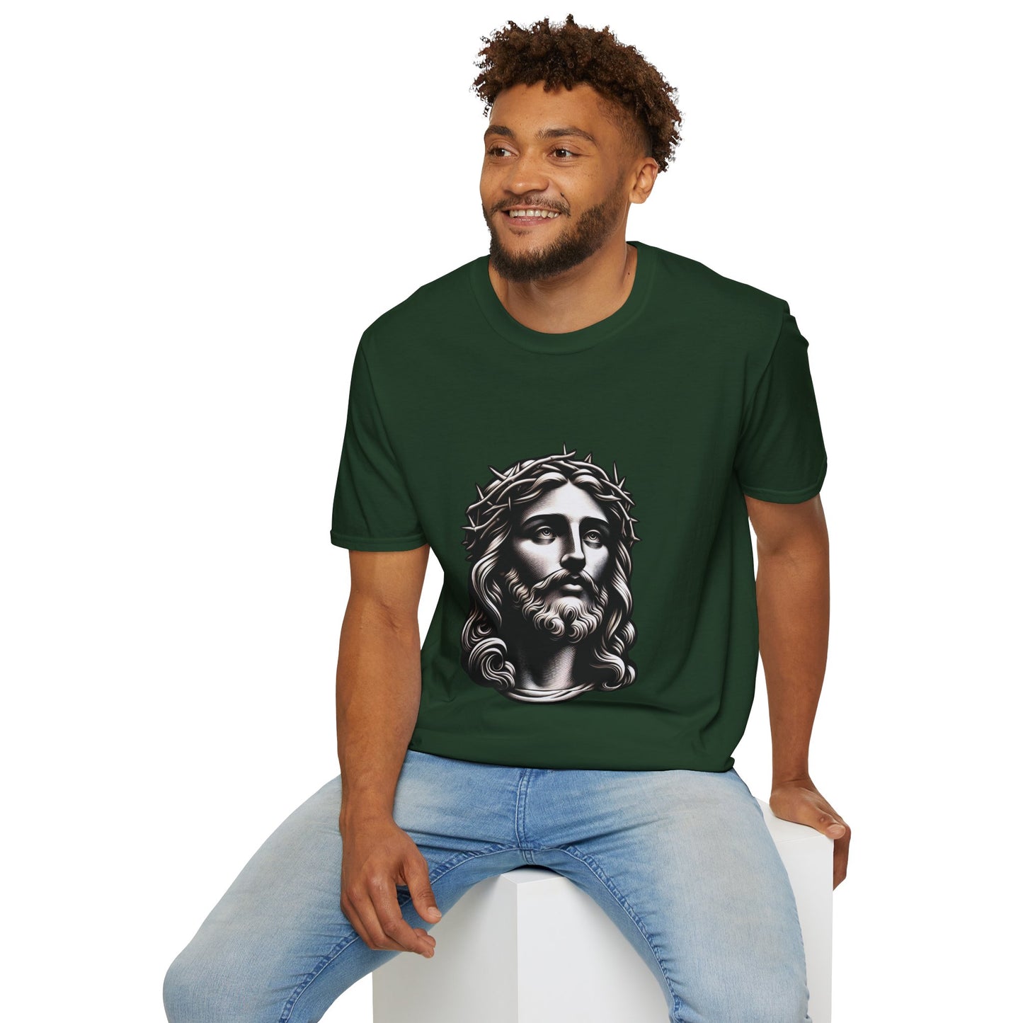 Jesus Christ Figure T-Shirt | Unisex Softstyle - Biblical Prints