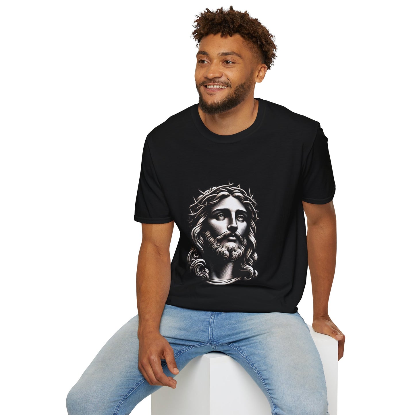 Jesus Christ Figure T-Shirt | Unisex Softstyle - Biblical Prints