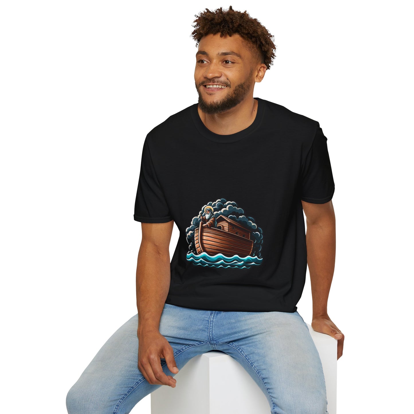 Noah and the Ark T-Shirt | Unisex Softstyle - Biblical Prints
