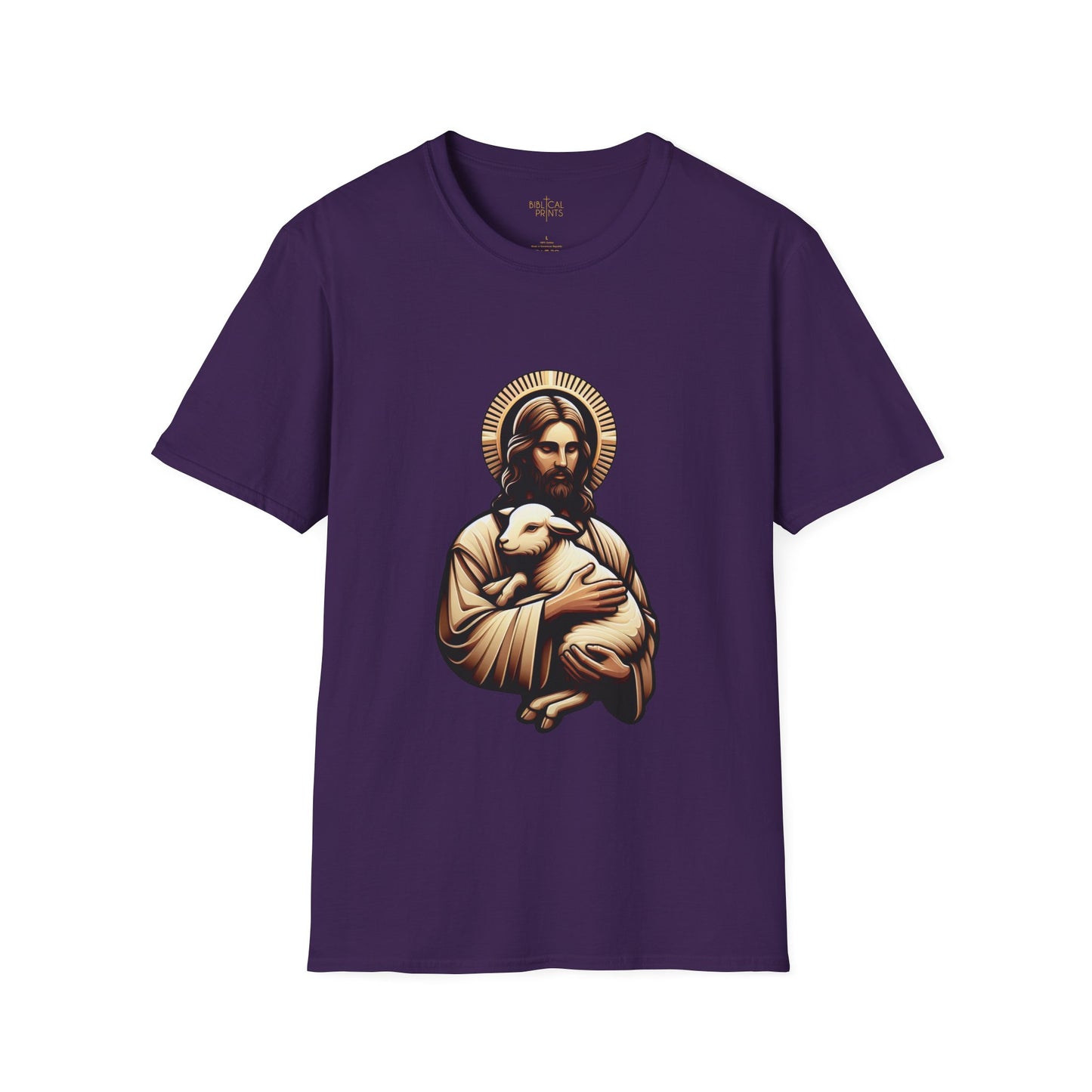 Jesus Christ and the Lamb T-Shirt | Unisex Softstyle - Biblical Prints