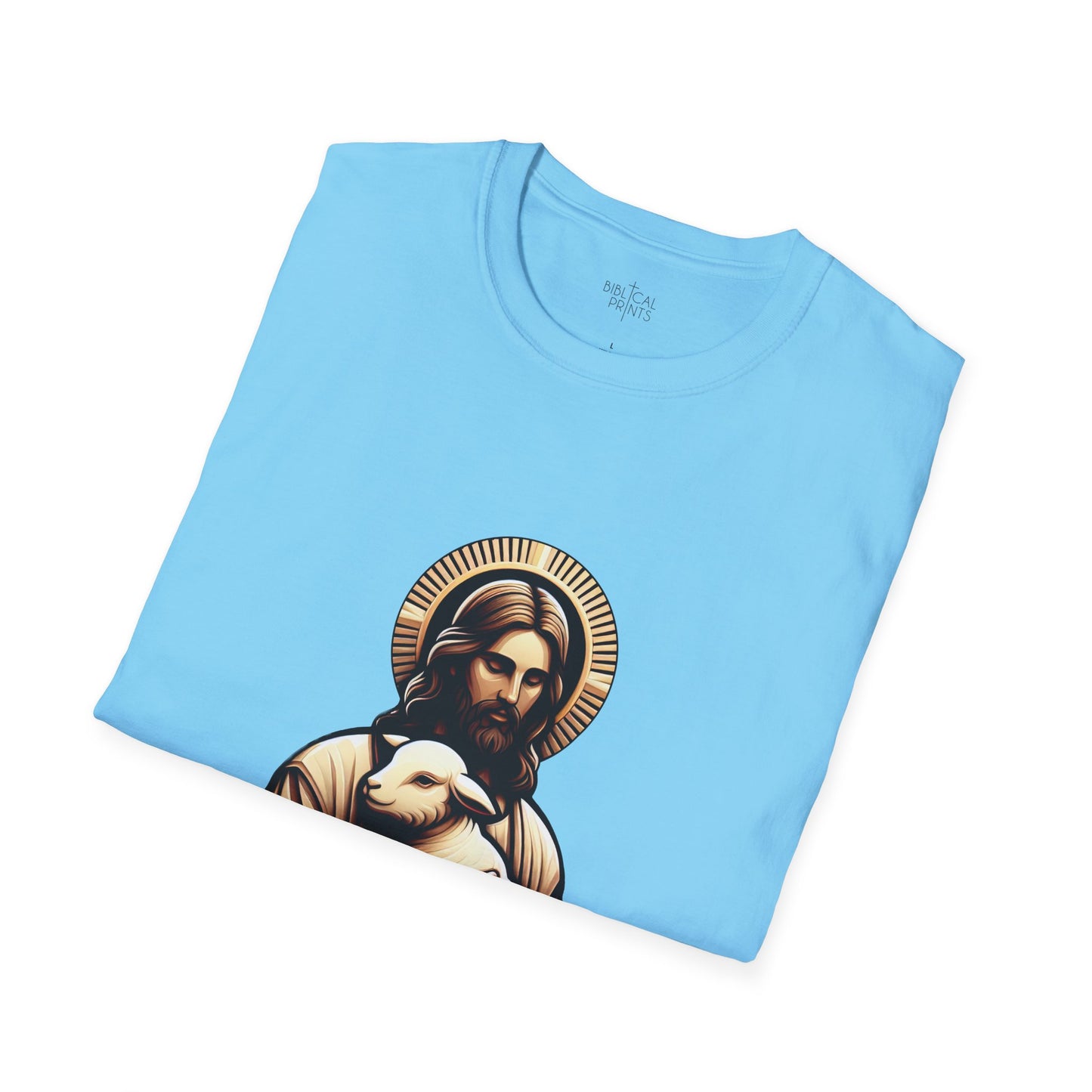 Jesus Christ and the Lamb T-Shirt | Unisex Softstyle - Biblical Prints