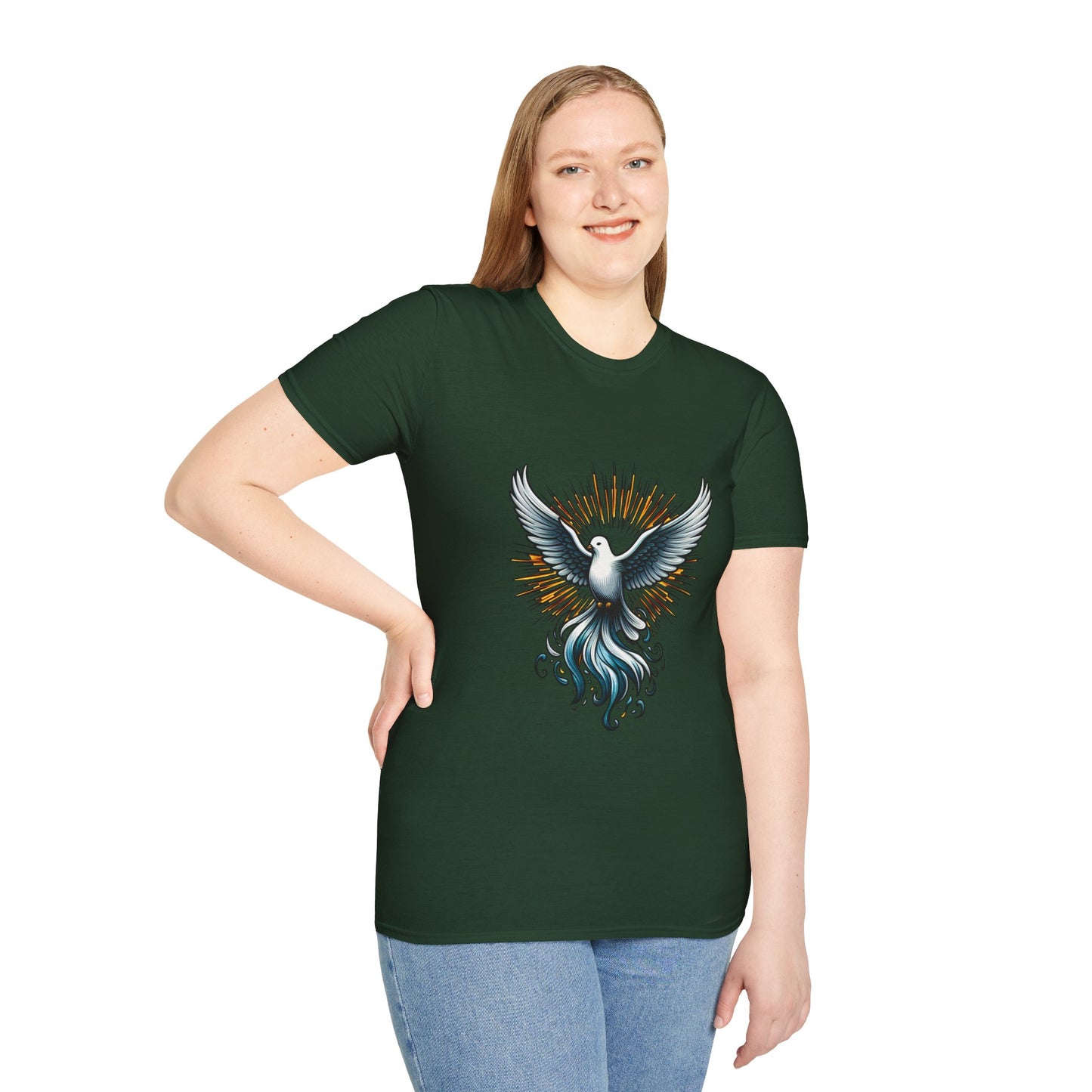 Holy Spirit Dove T-Shirt | Unisex Softstyle - Biblical Prints