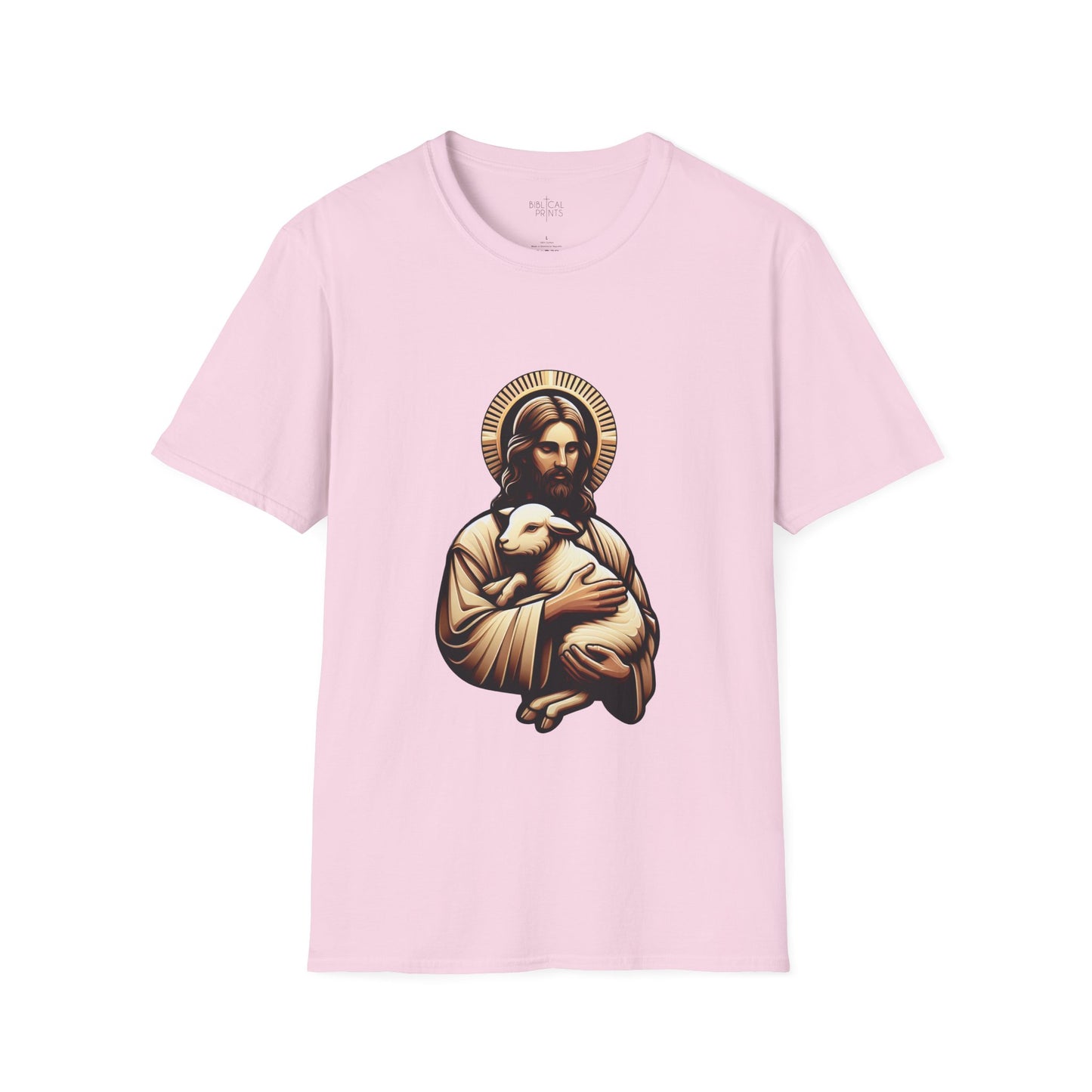 Jesus Christ and the Lamb T-Shirt | Unisex Softstyle - Biblical Prints