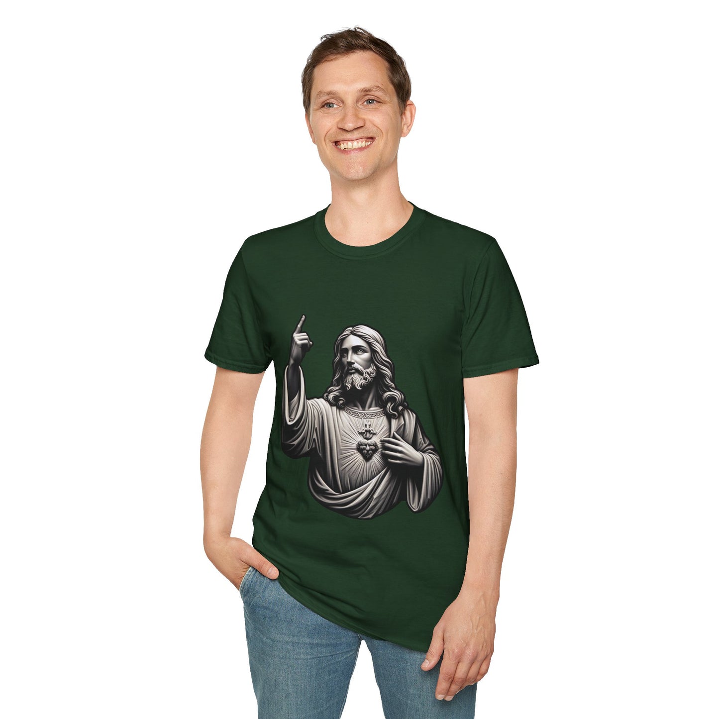 Jesus Christ Figure T-Shirt | Unisex Softstyle - Biblical Prints