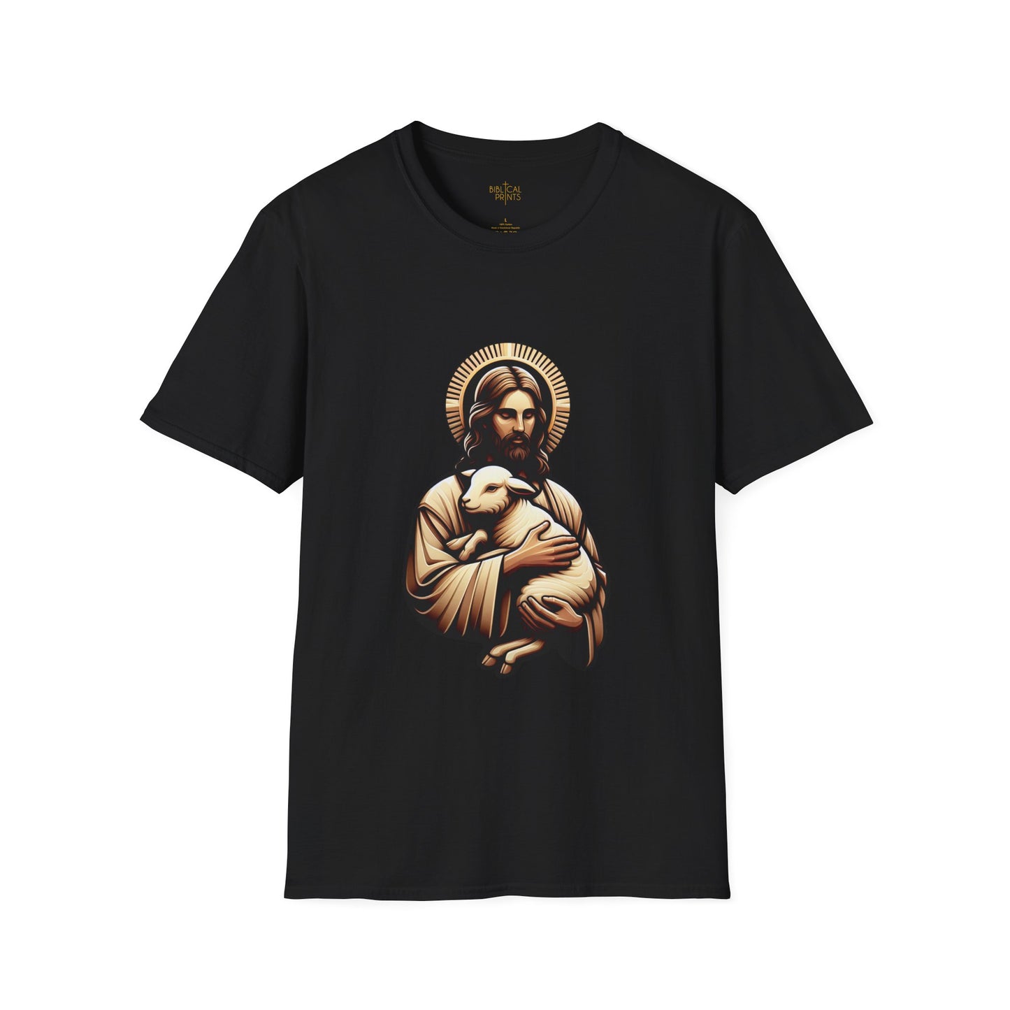 Jesus Christ and the Lamb T-Shirt | Unisex Softstyle - Biblical Prints