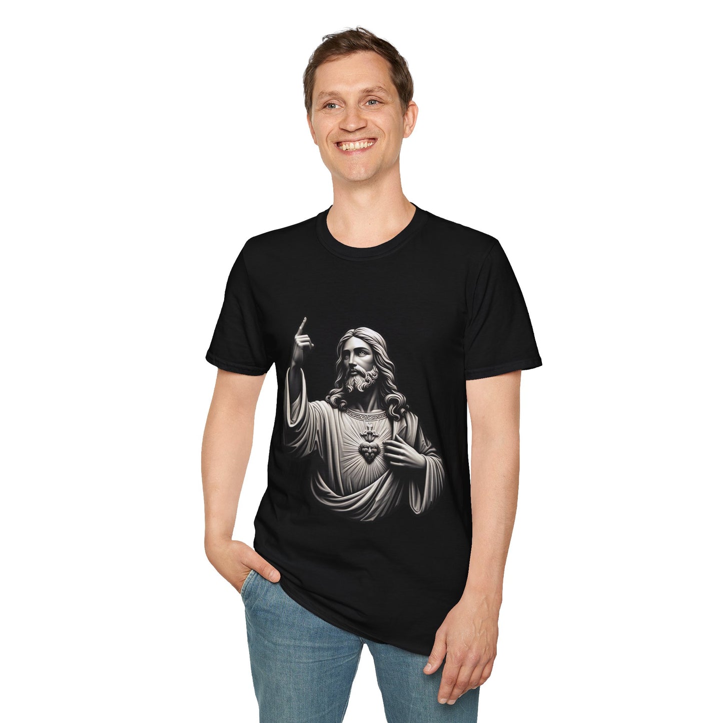 Jesus Christ Figure T-Shirt | Unisex Softstyle - Biblical Prints