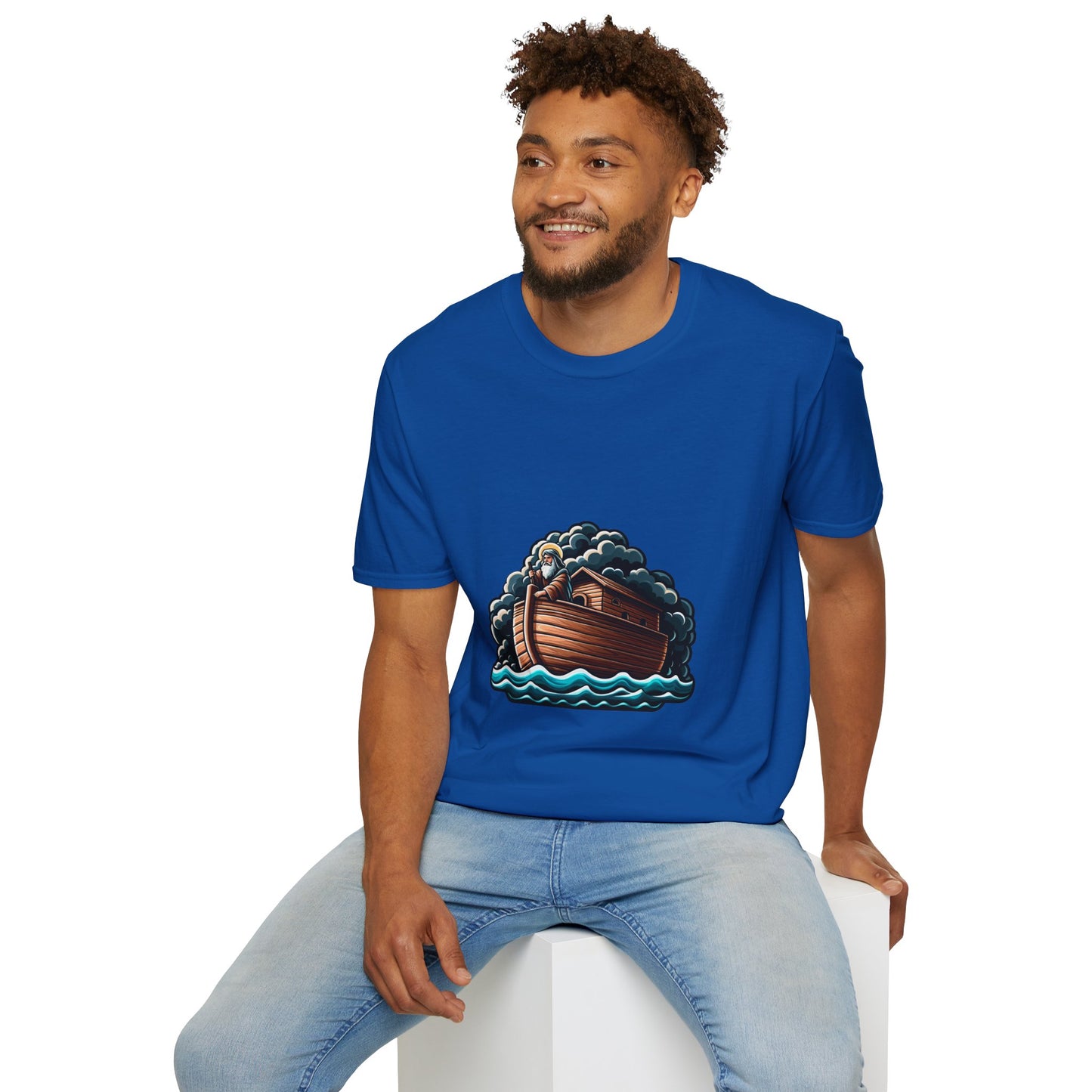 Noah and the Ark T-Shirt | Unisex Softstyle - Biblical Prints
