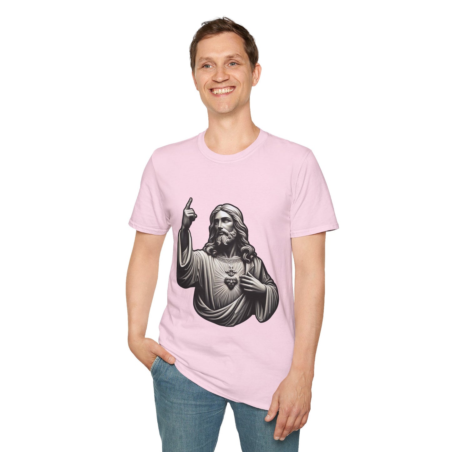 Jesus Christ Figure T-Shirt | Unisex Softstyle - Biblical Prints