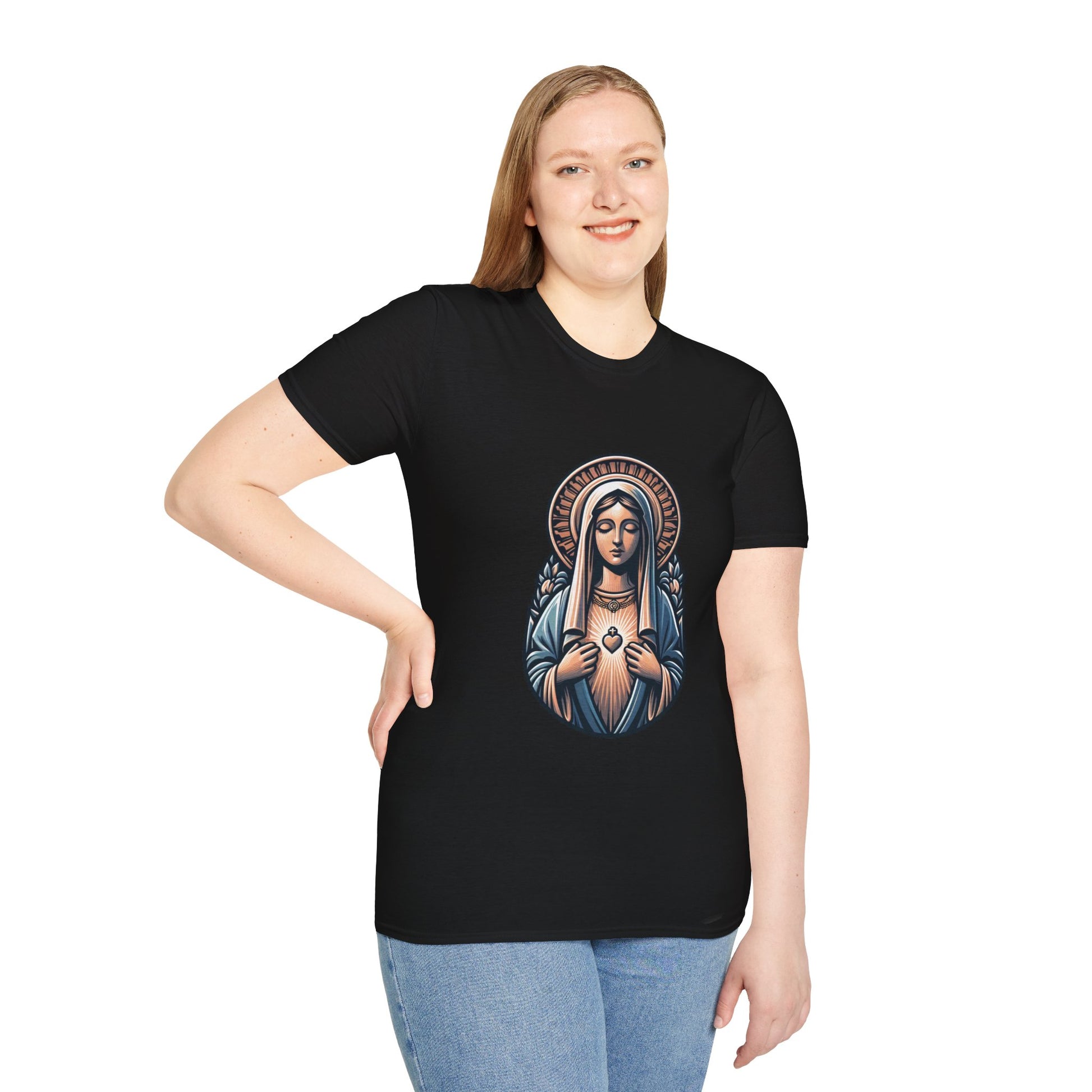 Holy Mary T-Shirt | Unisex Softstyle - Biblical Prints