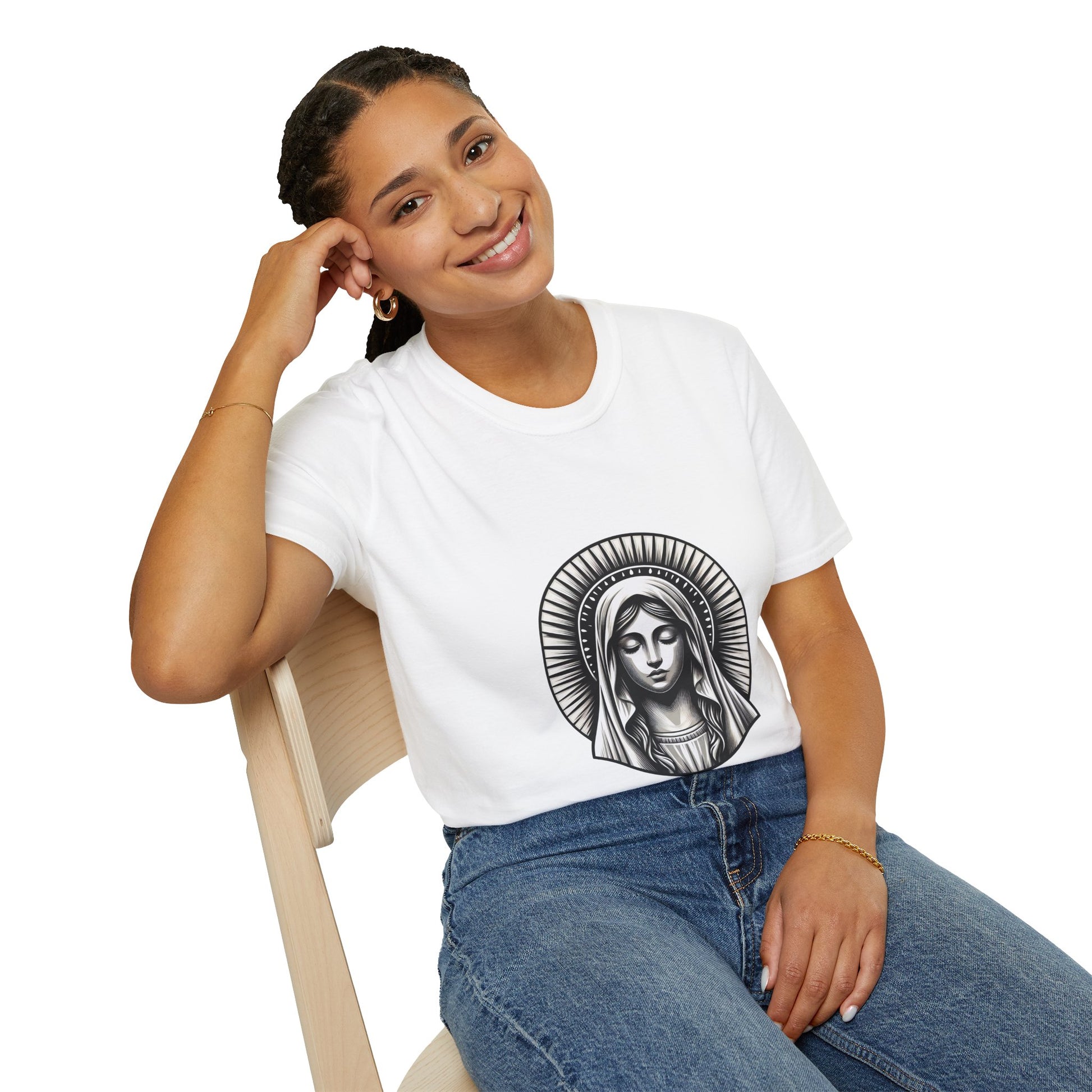 Holy Mary T-Shirt | Unisex Softstyle - Biblical Prints