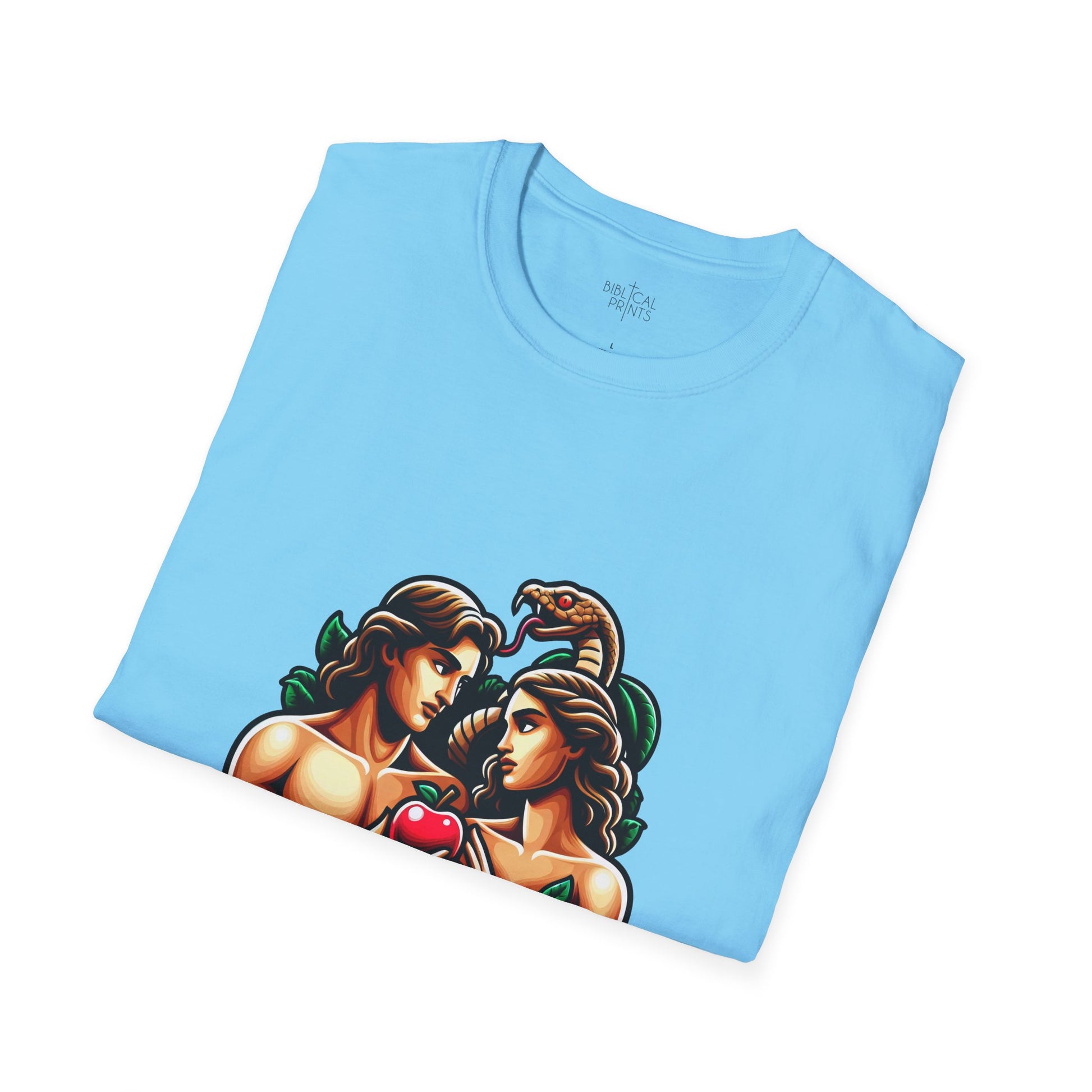 Adam and Eve next to the sin T-Shirt | Unisex Softstyle - Biblical Prints