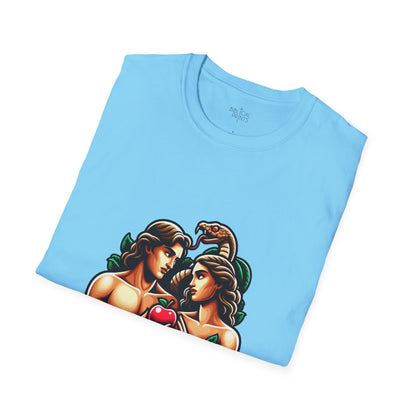 Adam and Eve next to the sin T-Shirt | Unisex Softstyle - Biblical Prints