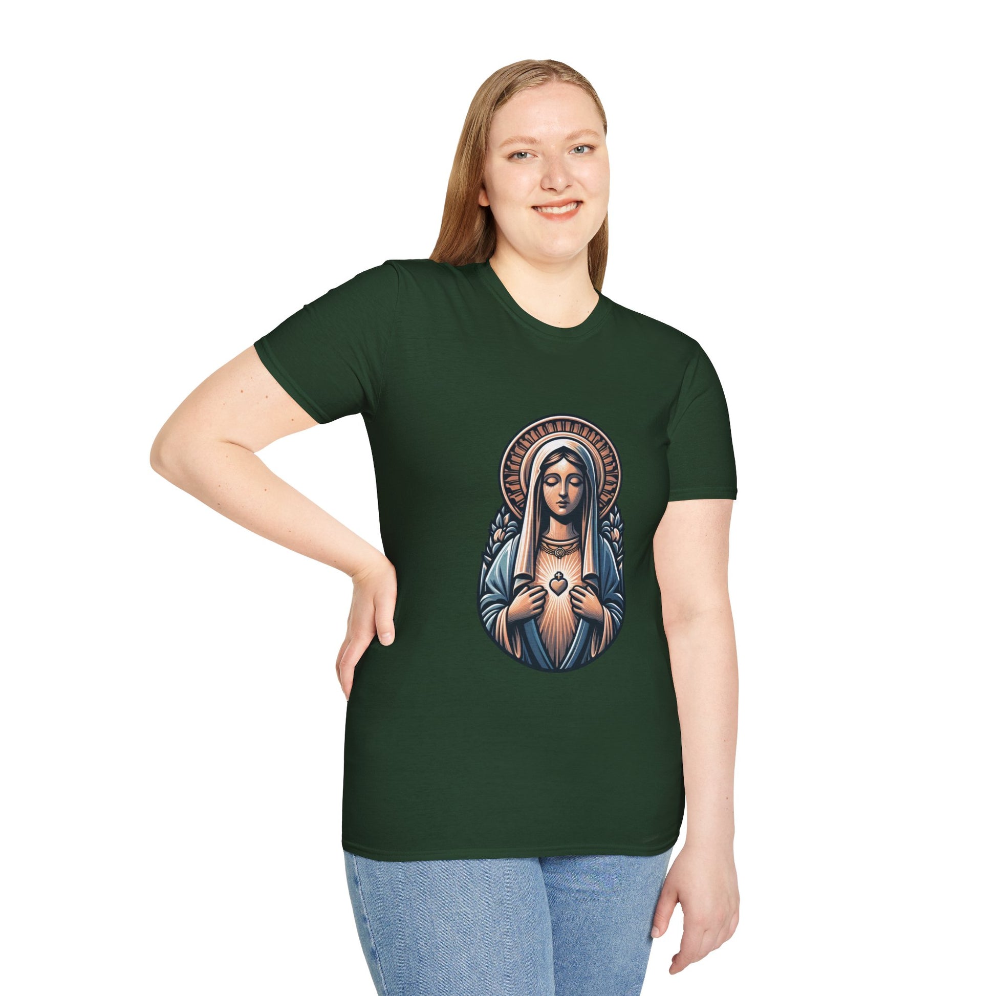 Holy Mary T-Shirt | Unisex Softstyle - Biblical Prints