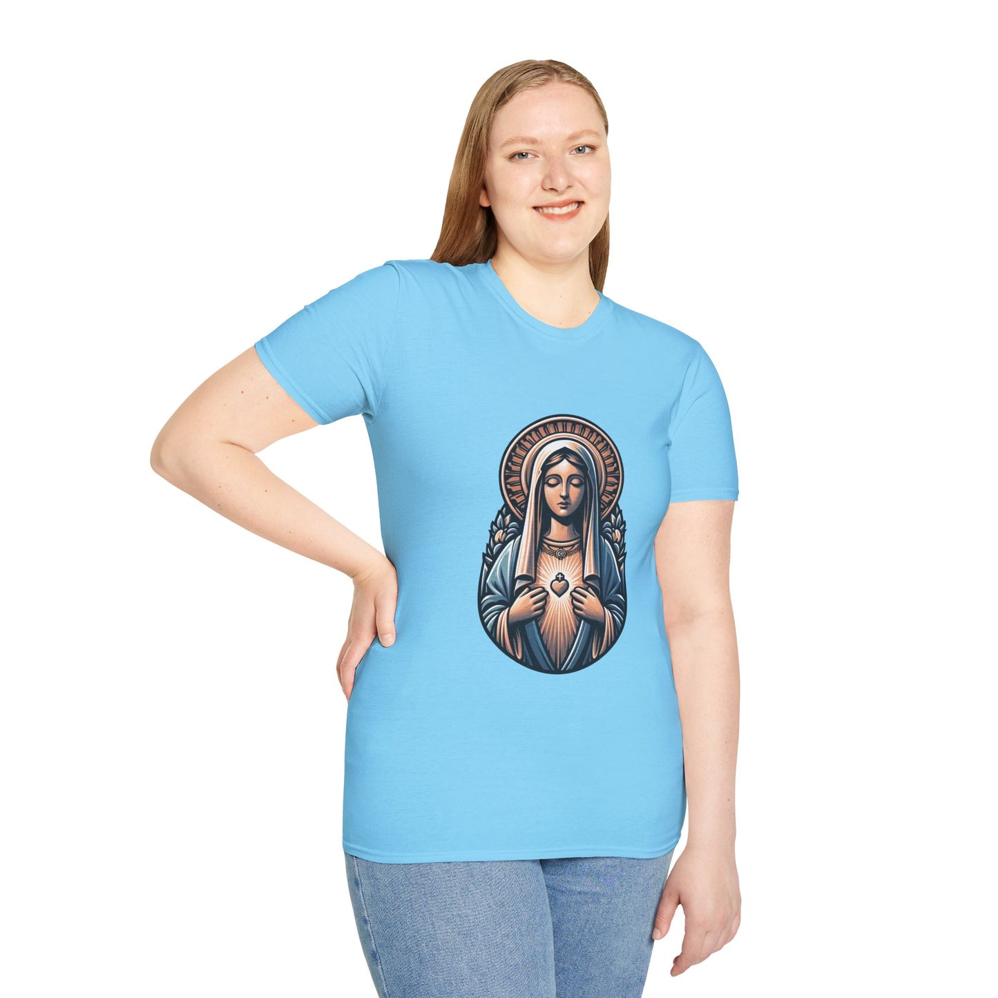 Holy Mary T-Shirt | Unisex Softstyle - Biblical Prints