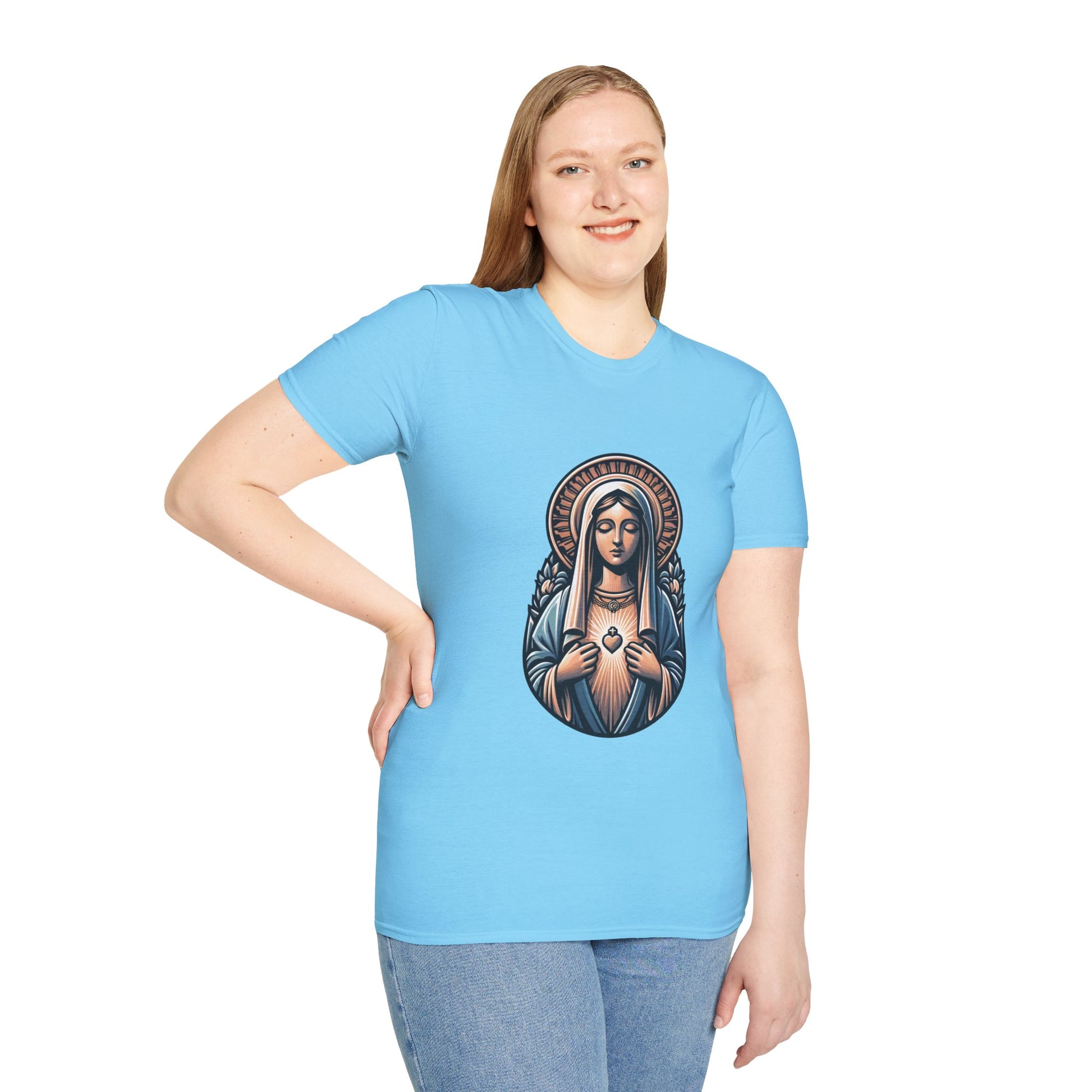 Holy Mary T-Shirt | Unisex Softstyle - Biblical Prints