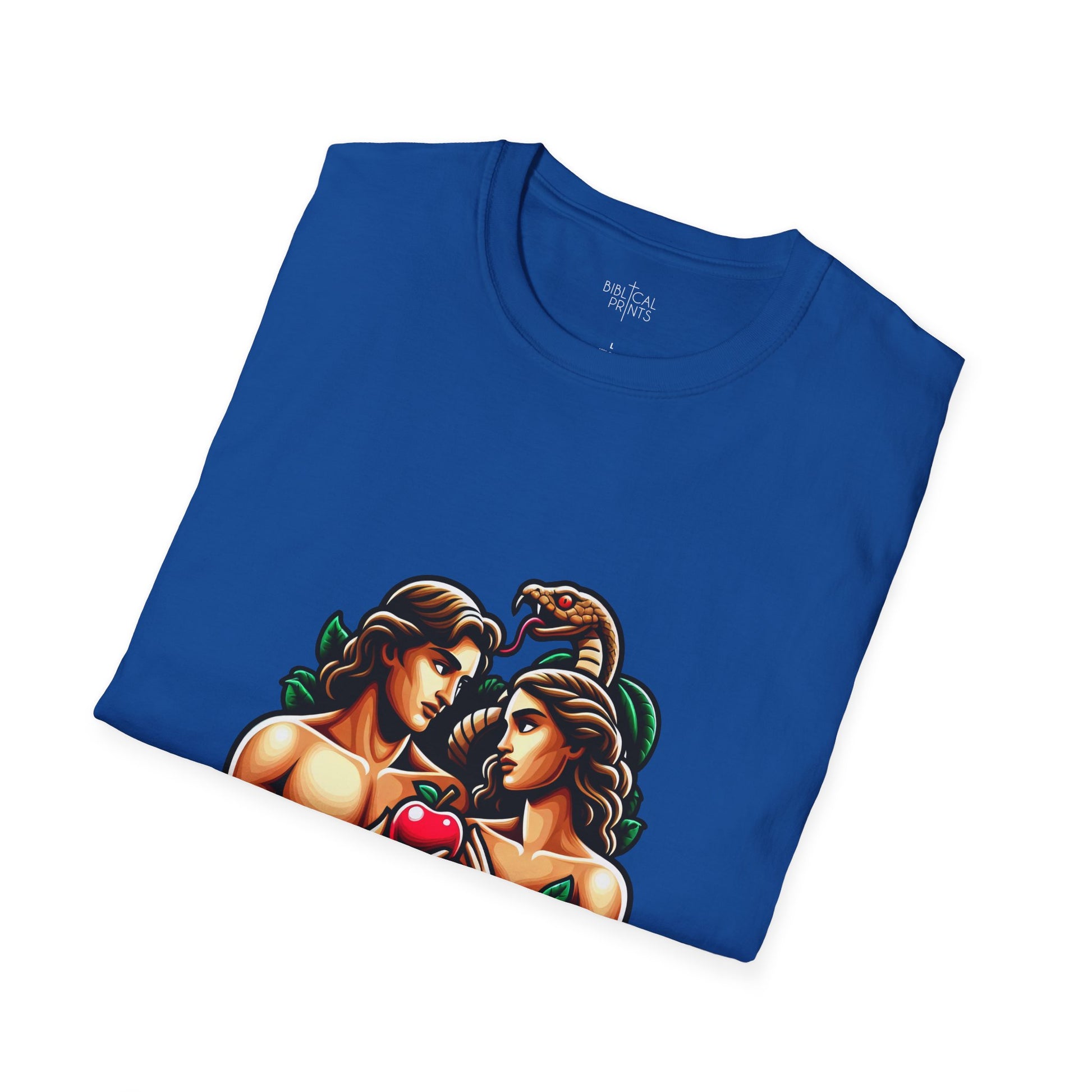Adam and Eve next to the sin T-Shirt | Unisex Softstyle - Biblical Prints