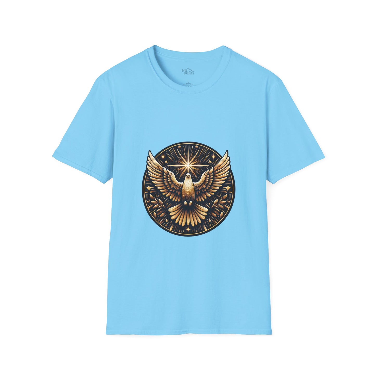 Holy Spirit Golden Dove T-Shirt | Unisex Softstyle - Biblical Prints