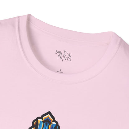 Christian cross with Heart T-Shirt | Unisex Softstyle - Biblical Prints