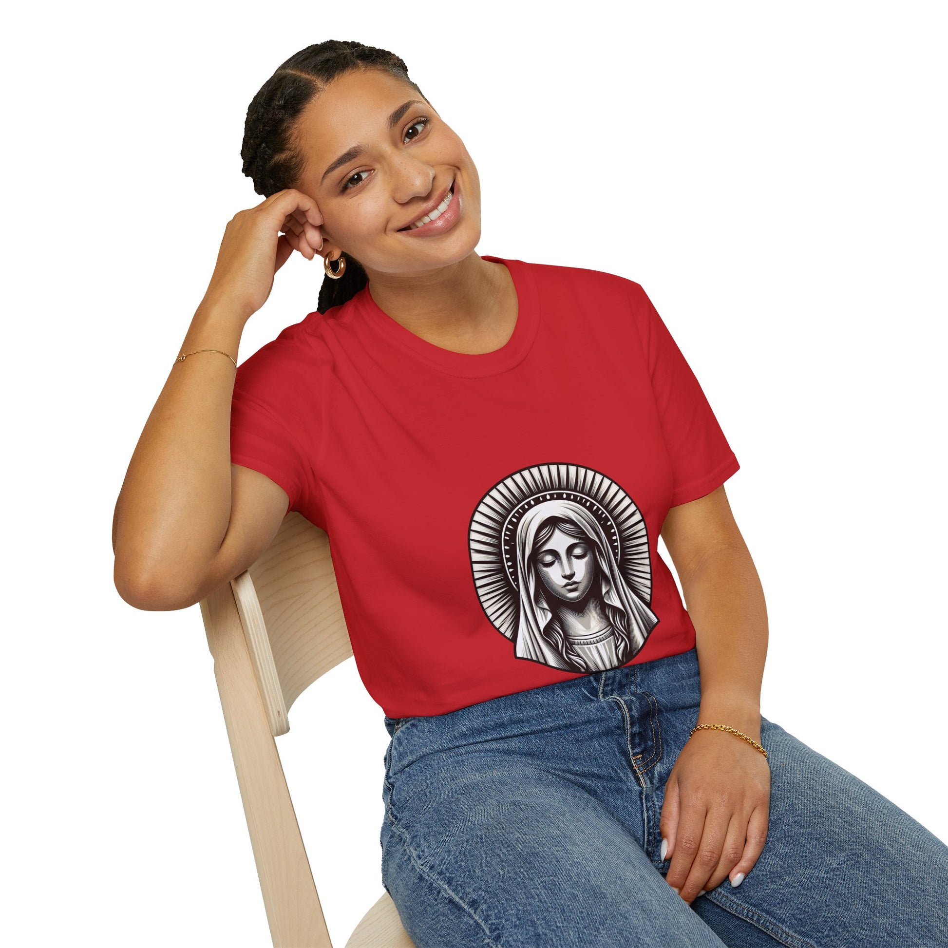 Holy Mary T-Shirt | Unisex Softstyle - Biblical Prints