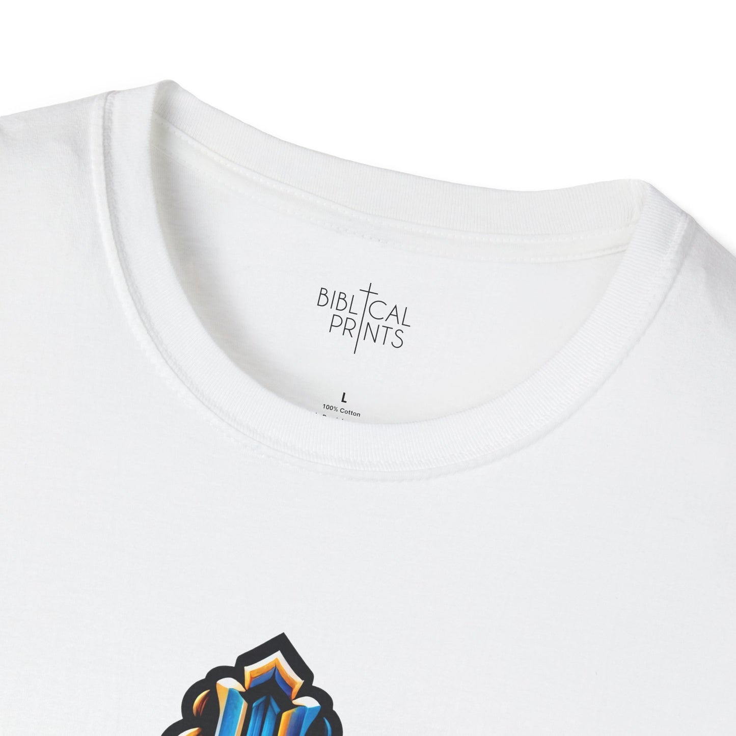 Christian cross with Heart T-Shirt | Unisex Softstyle - Biblical Prints