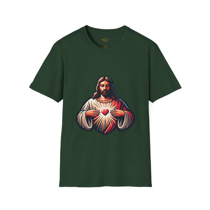 Jesus Christ Sacred Heart T-Shirt | Unisex Softstyle