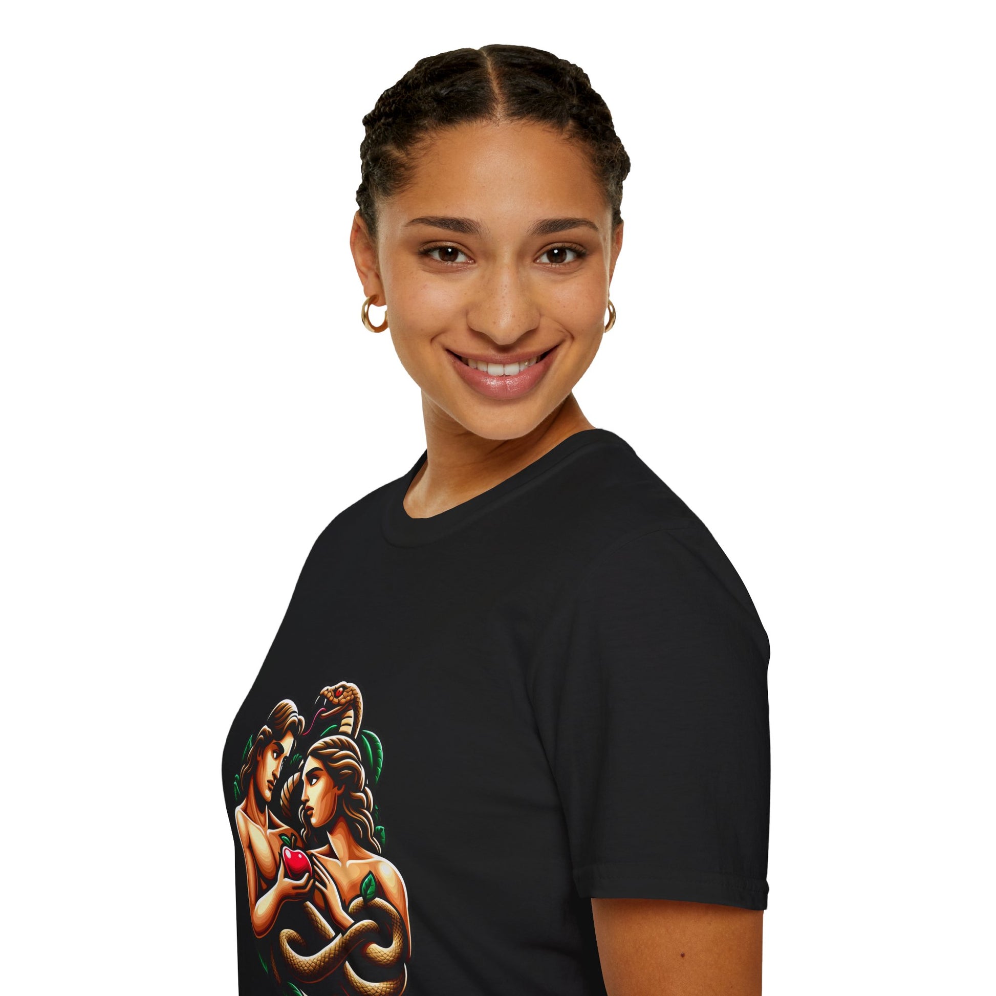 Adam and Eve next to the sin T-Shirt | Unisex Softstyle - Biblical Prints