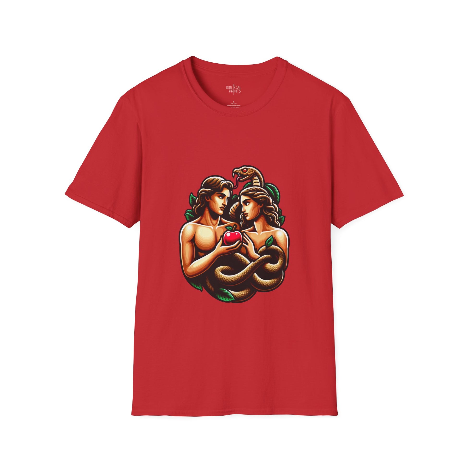 Adam and Eve next to the sin T-Shirt | Unisex Softstyle - Biblical Prints