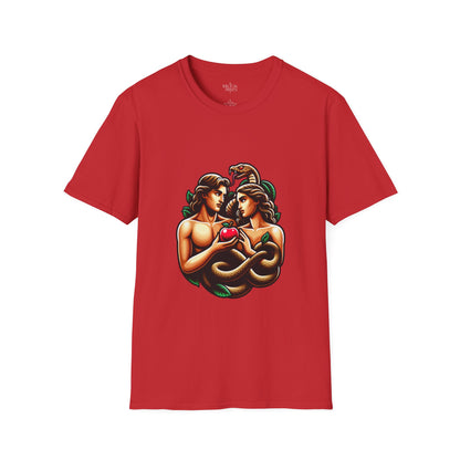 Adam and Eve next to the sin T-Shirt | Unisex Softstyle - Biblical Prints