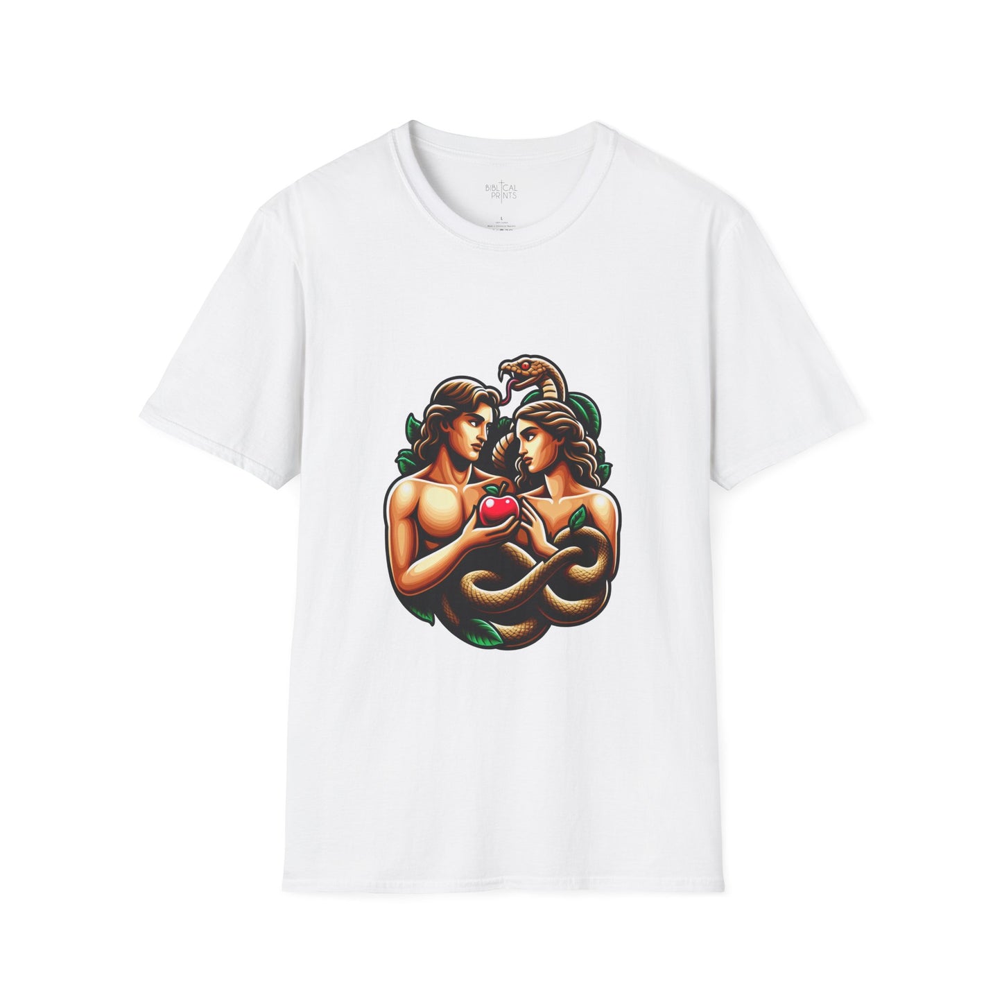 Adam and Eve next to the sin T-Shirt | Unisex Softstyle - Biblical Prints