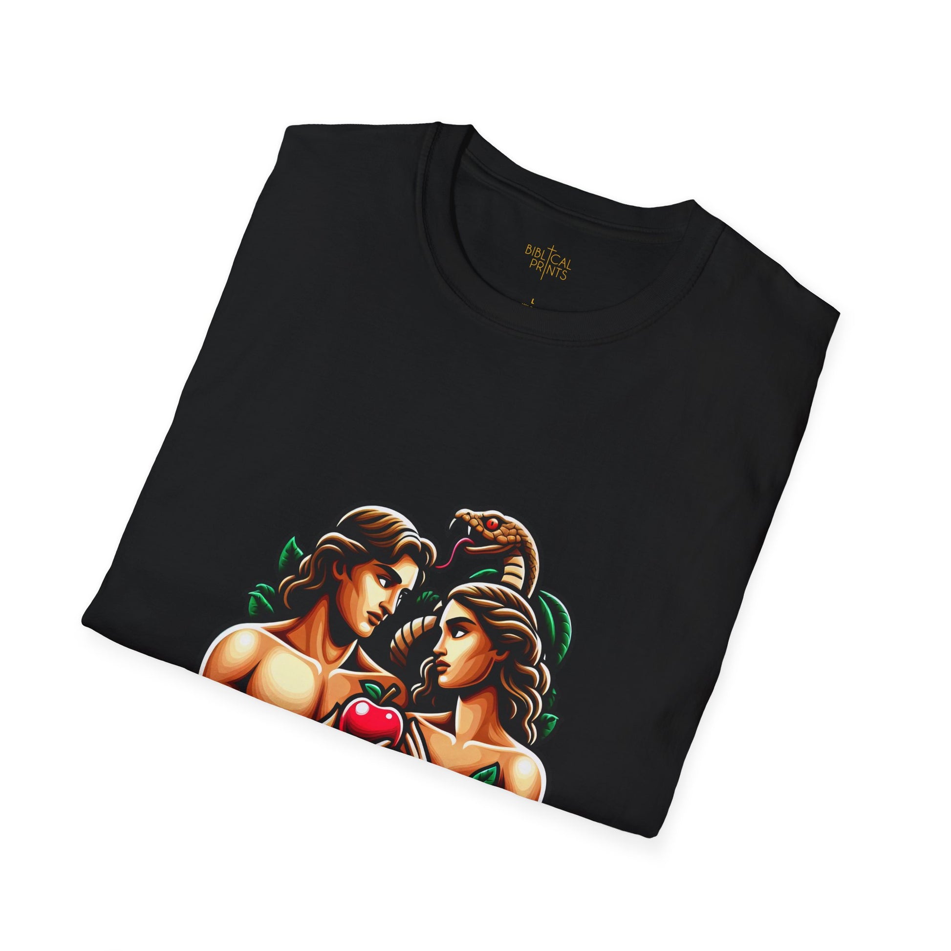 Adam and Eve next to the sin T-Shirt | Unisex Softstyle - Biblical Prints