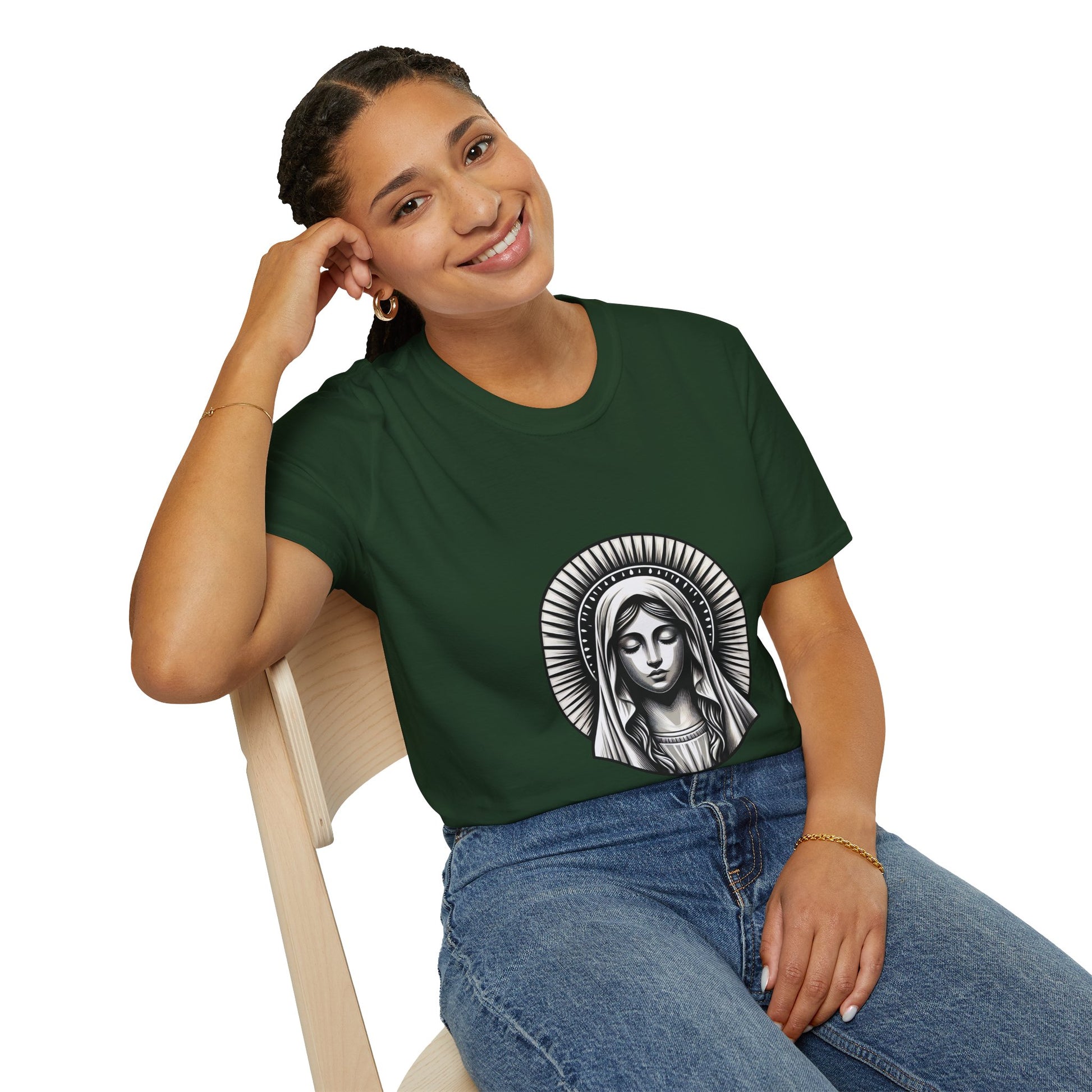 Holy Mary T-Shirt | Unisex Softstyle - Biblical Prints