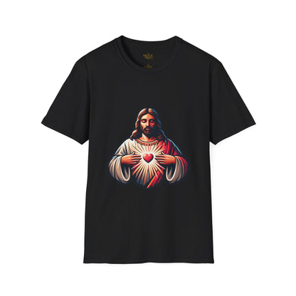 Jesus Christ Sacred Heart T-Shirt | Unisex Softstyle