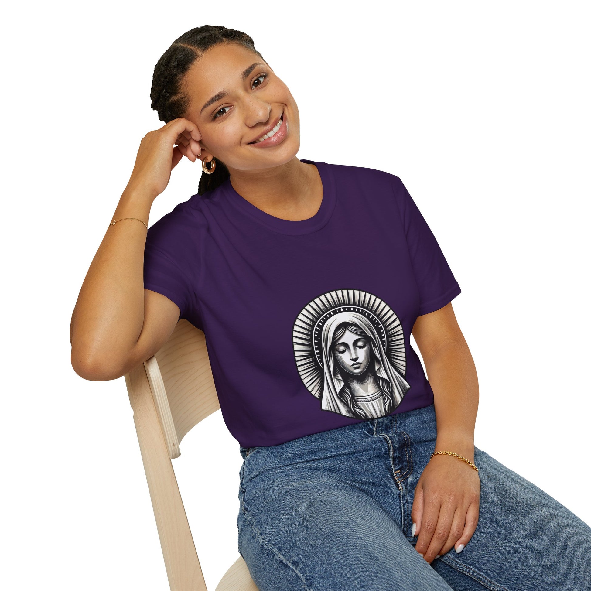 Holy Mary T-Shirt | Unisex Softstyle - Biblical Prints
